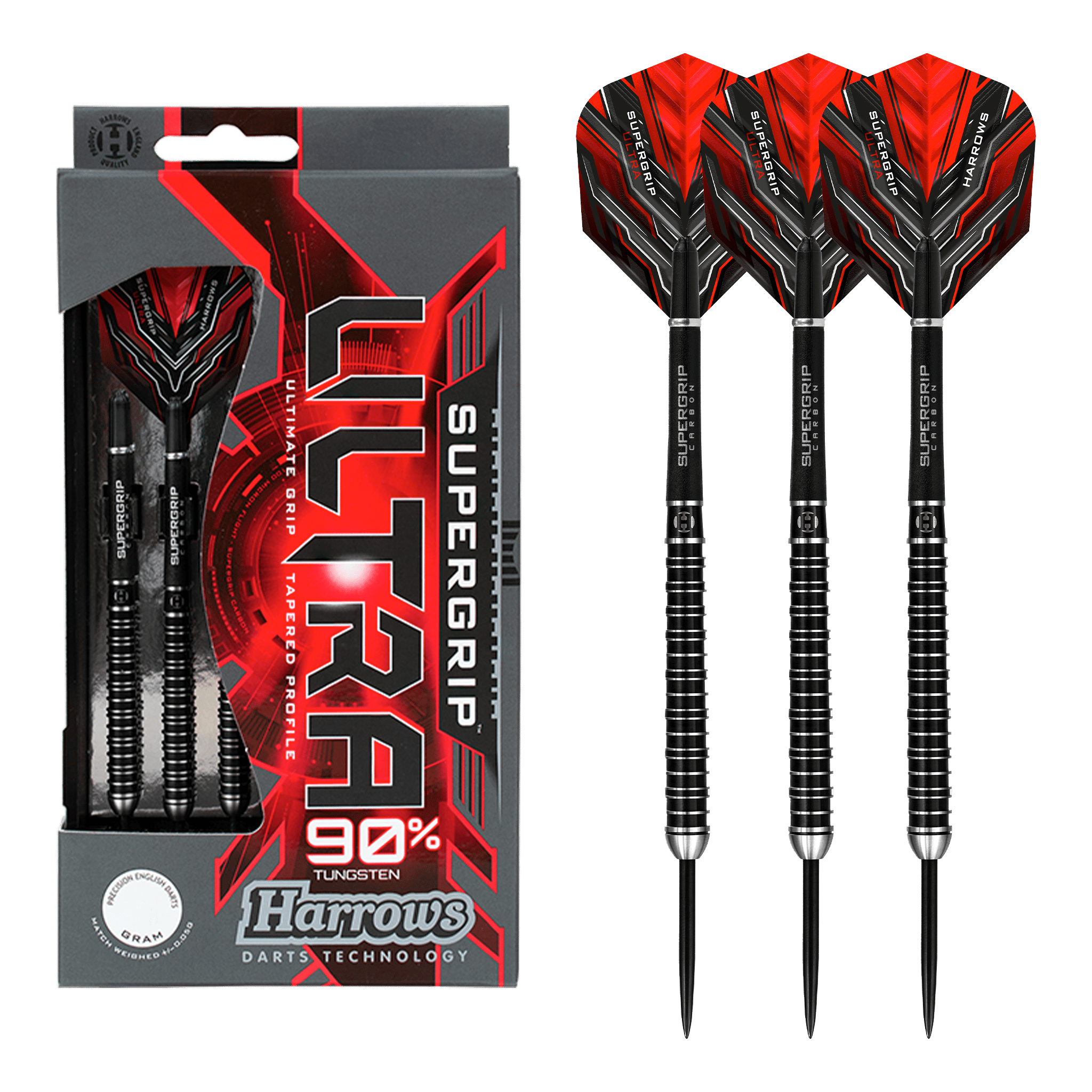 Supergrip Ultra - 90% Tungsten Steel Tip Darts