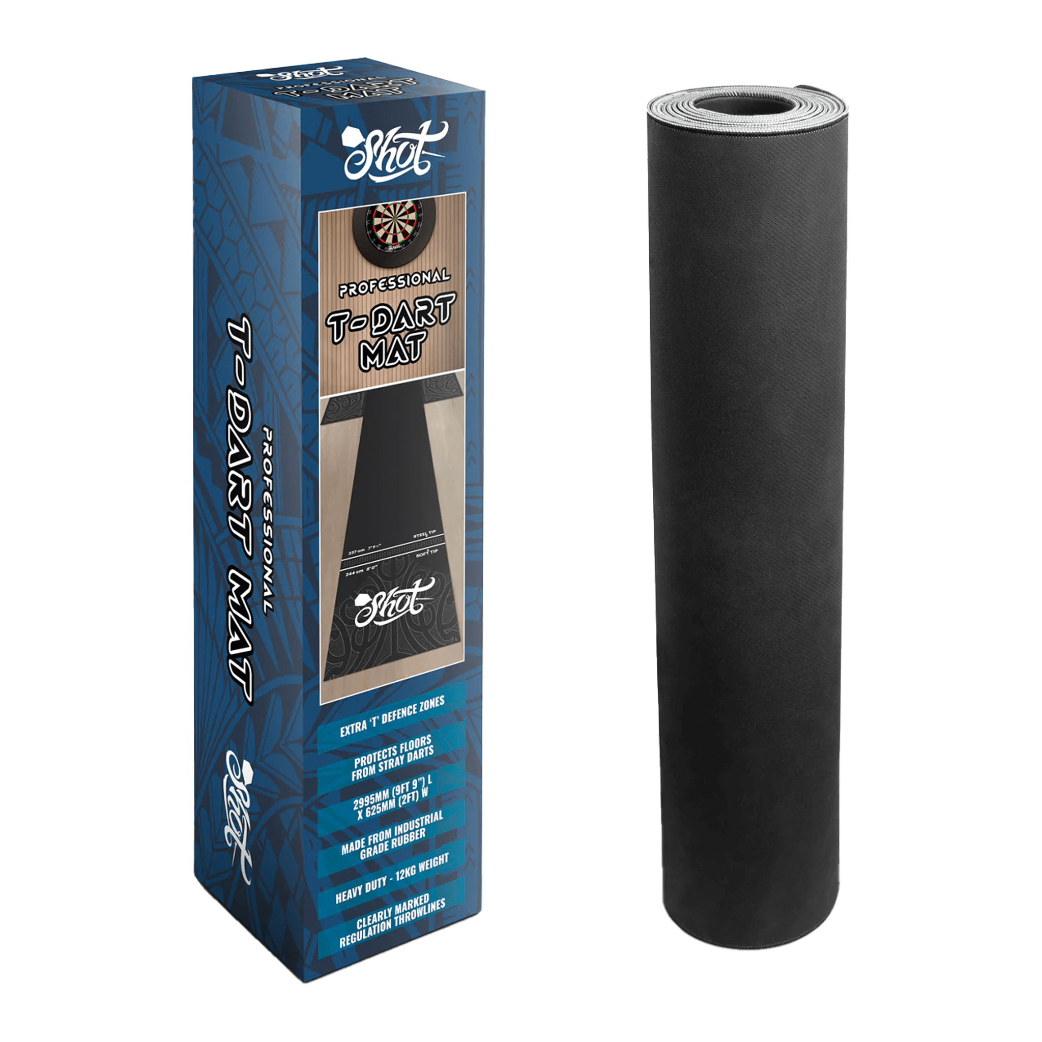 Professional T - Heavy Duty Rubber Dart Mat