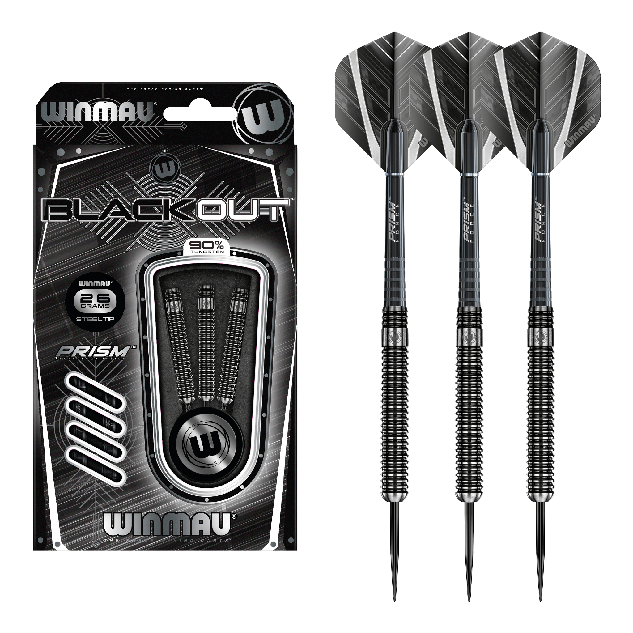 Blackout Parallel Barrel - 90% Tungsten Steel Tip Darts
