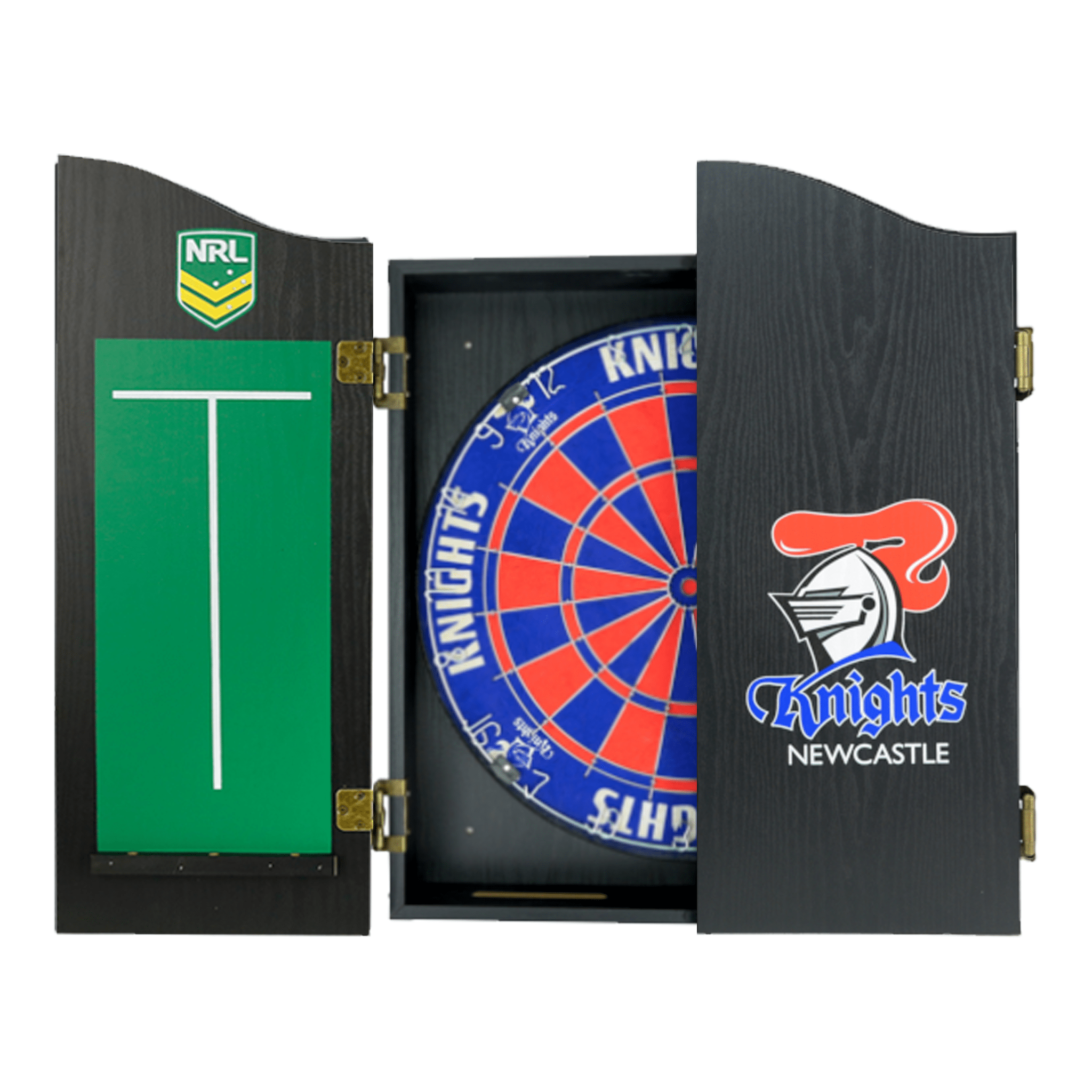 Official NRL Dartboard, Cabinet & Darts - Complete Darts Set