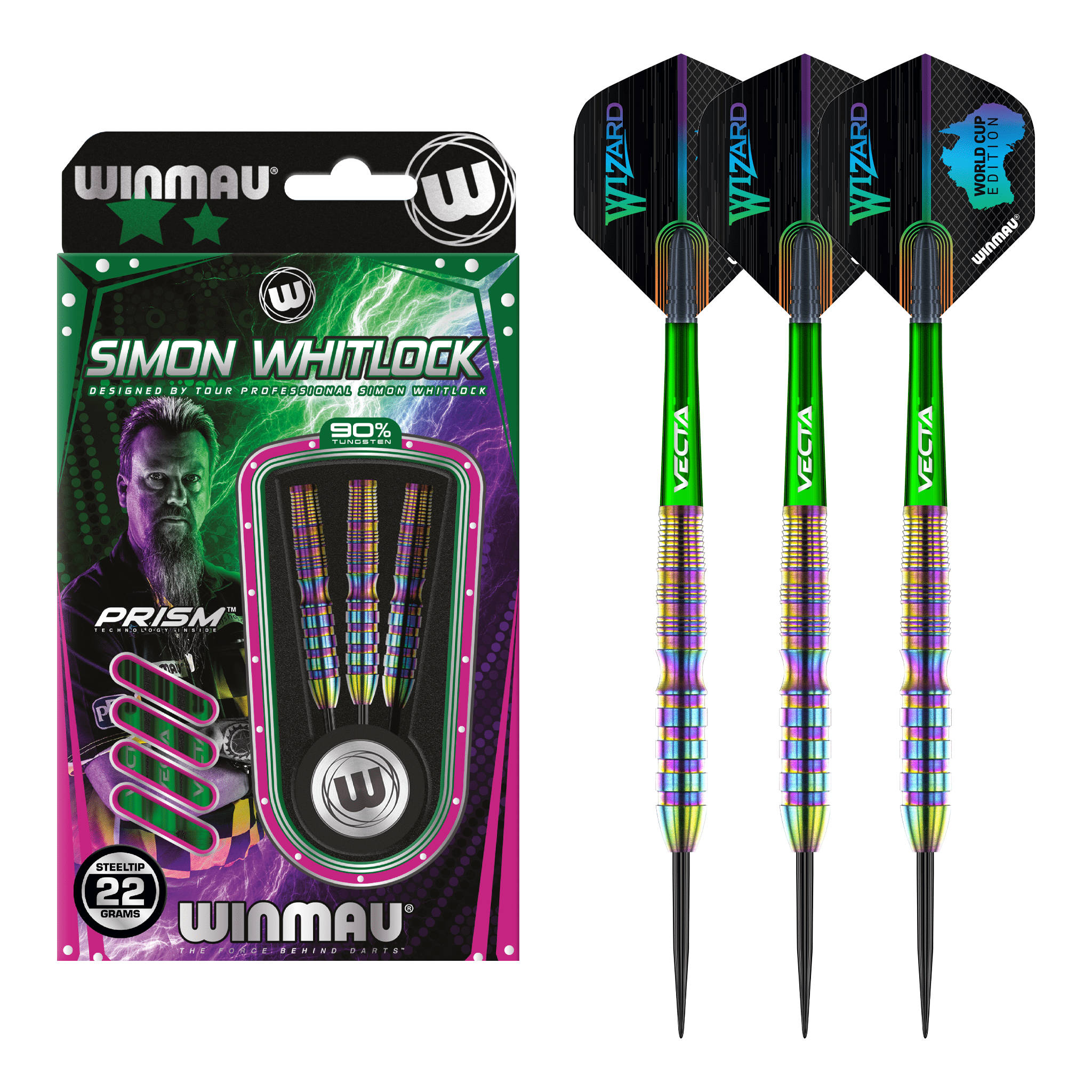 Simon Whitlock World Cup Special Edition - 90% Tungsten Steel Tip Darts