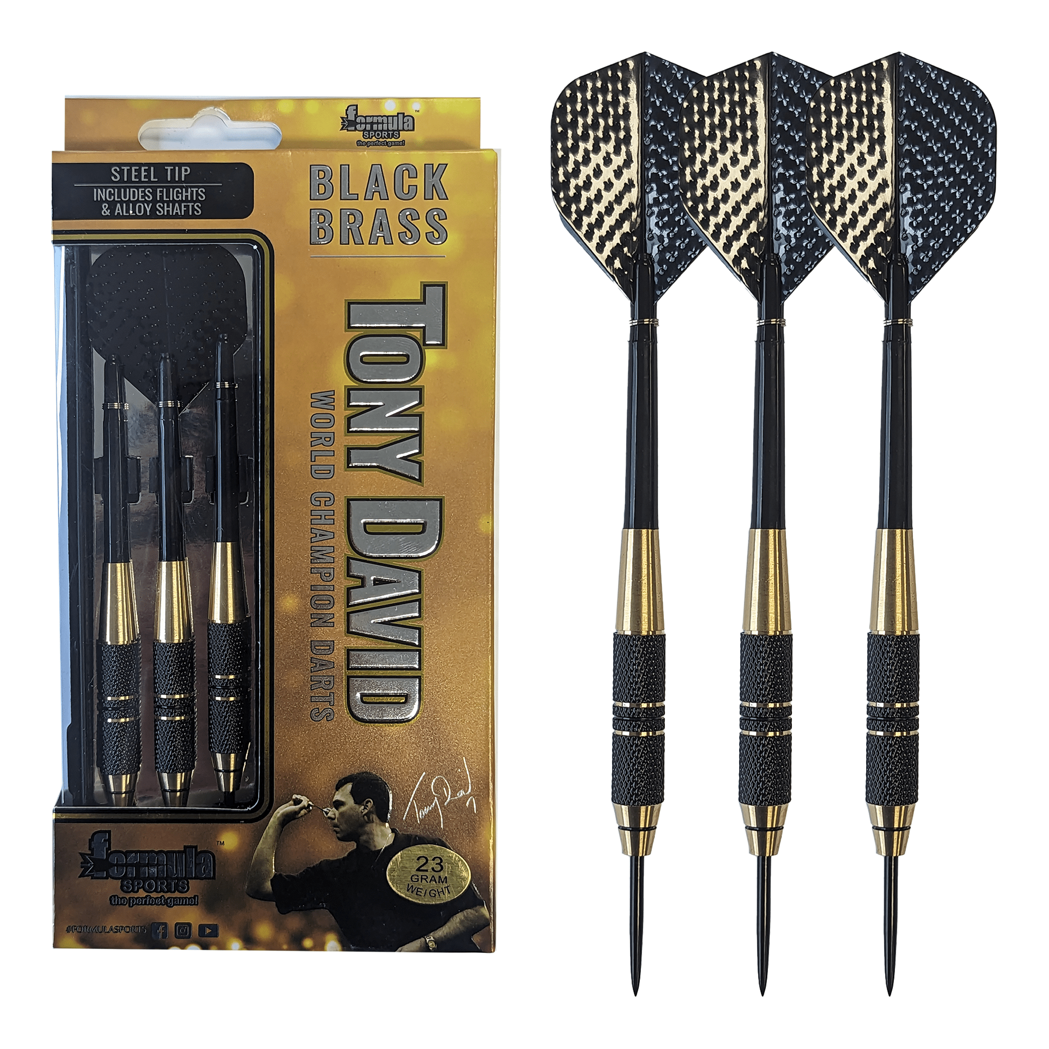 Tony David  - Black Brass Barrel Steel Tip Darts