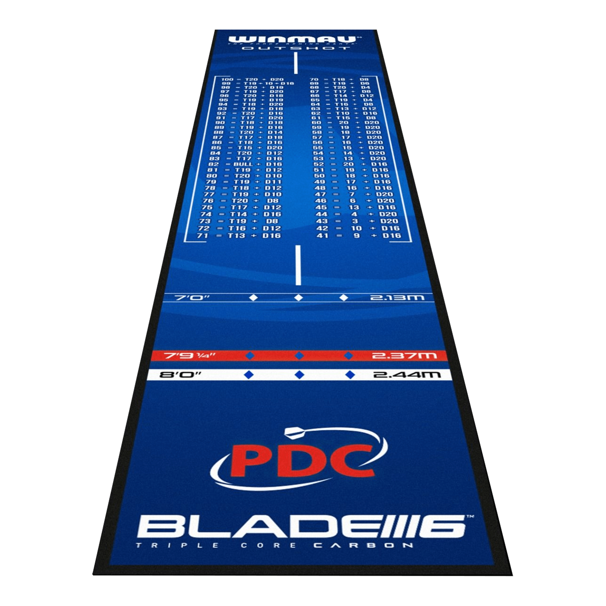 Pro Zone Outshot Checkout - Dart Mat