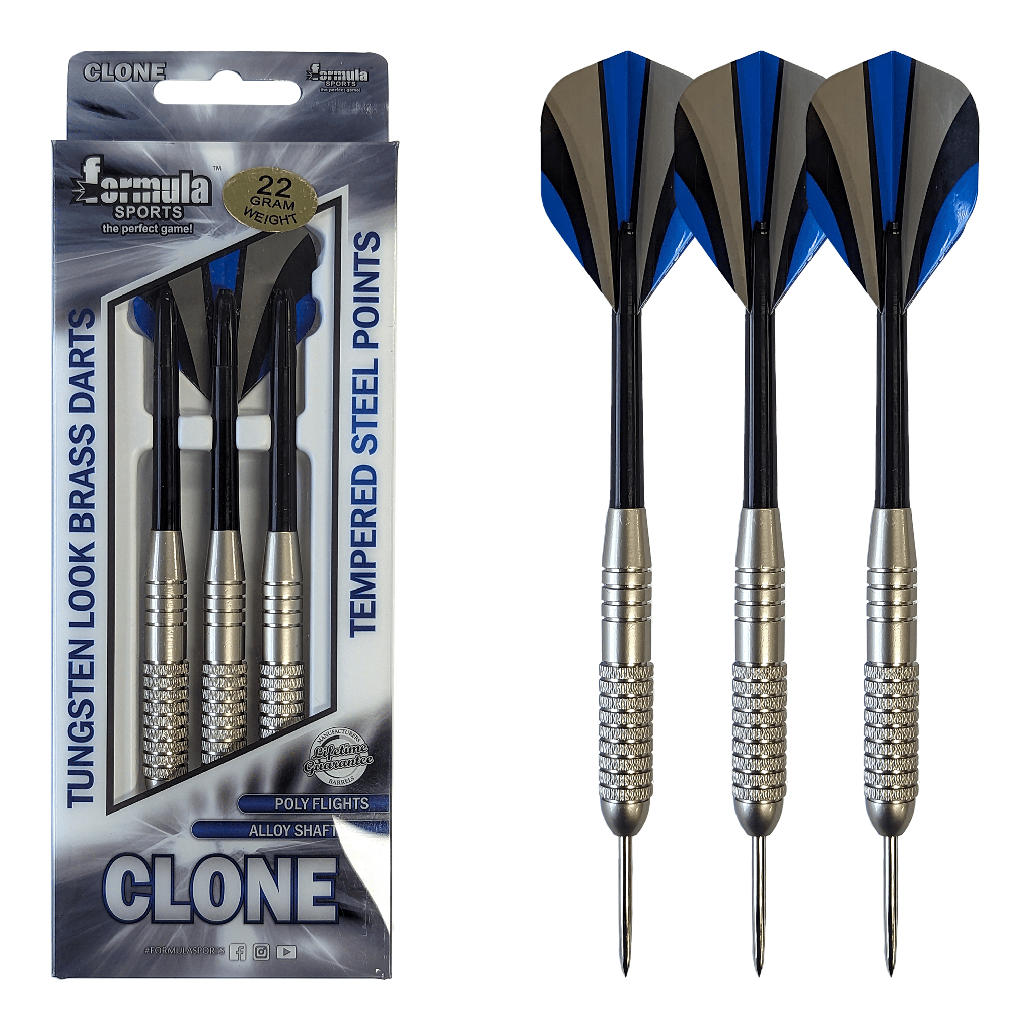 Clone - Brass Barrel Steel Tip Darts