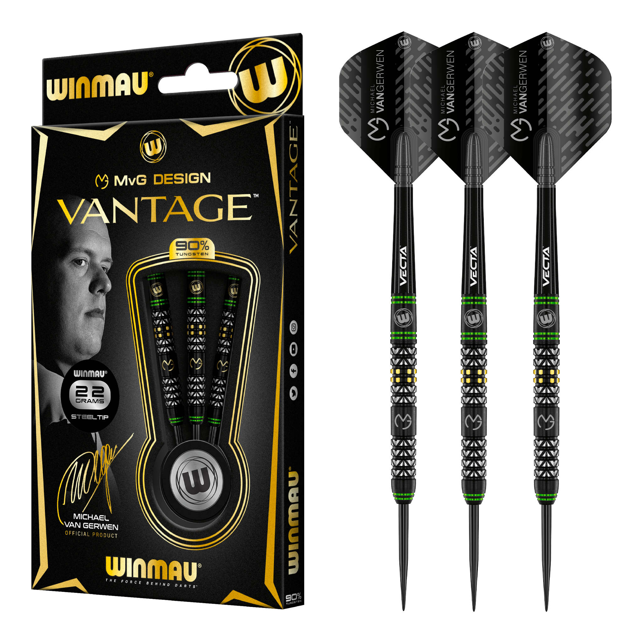 MVG Vantage - 90% Tungsten Steel Tip Darts