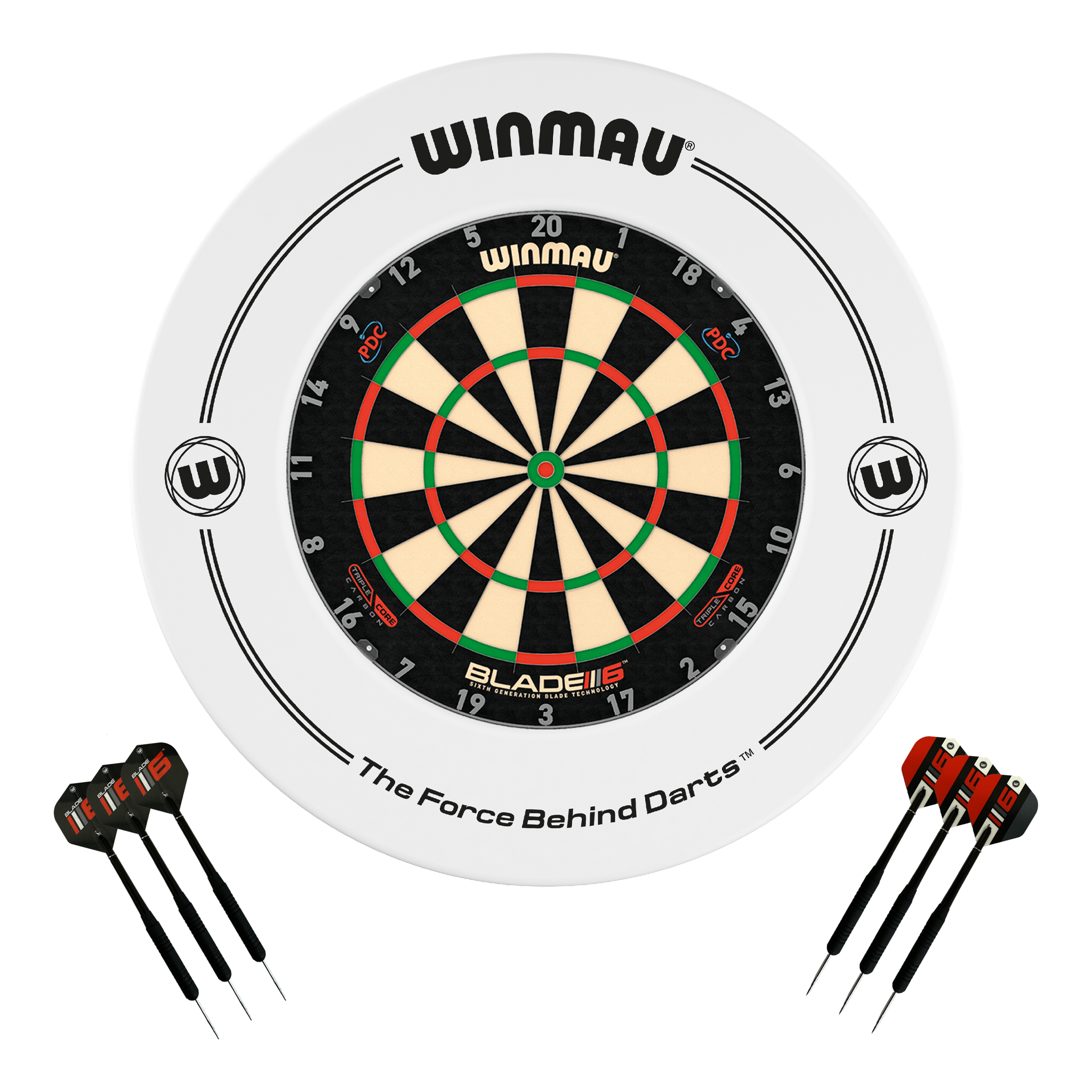 Blade 6 Dartboard, Surround & Darts - Complete Darts Set