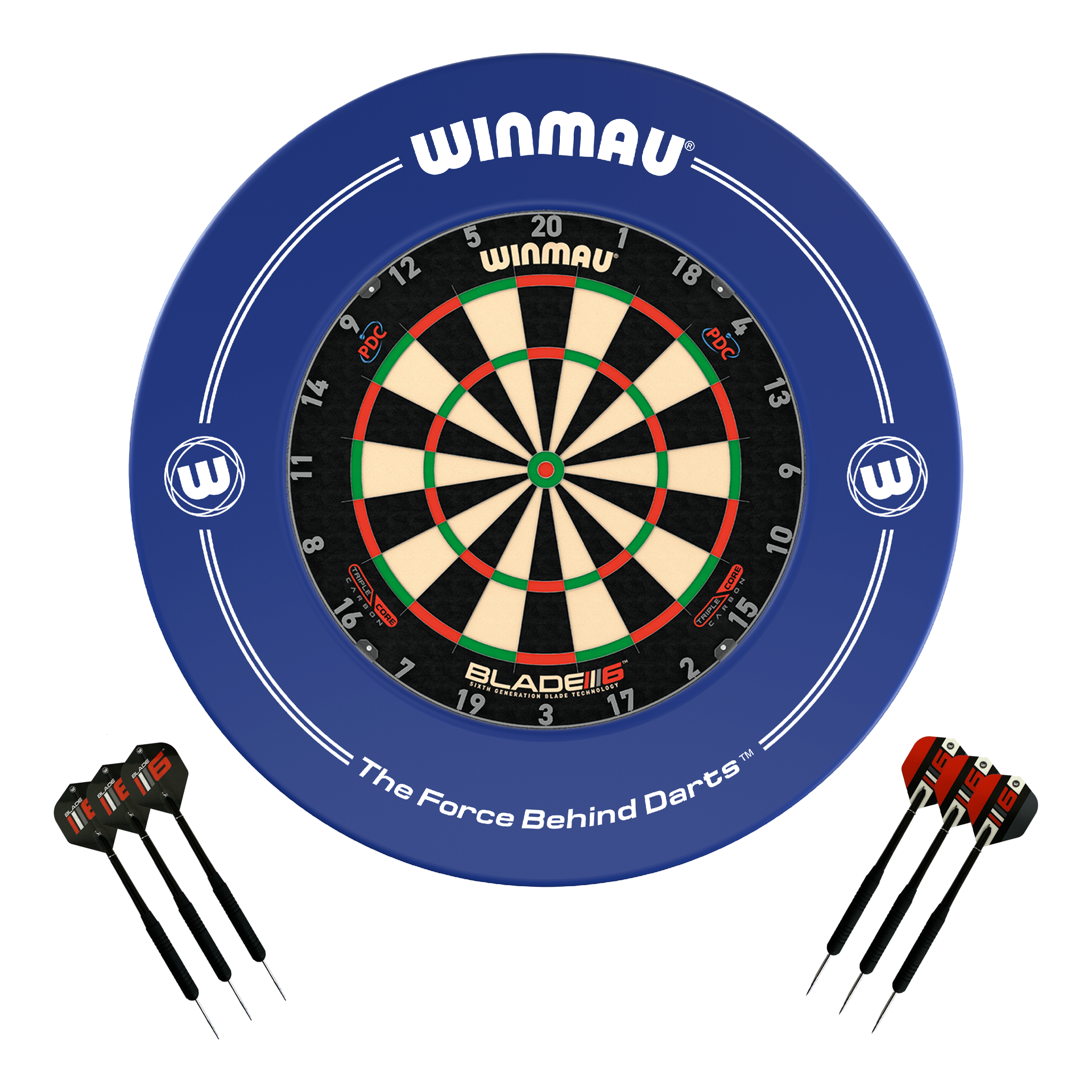 Blade 6 Dartboard, Surround & Darts - Complete Darts Set