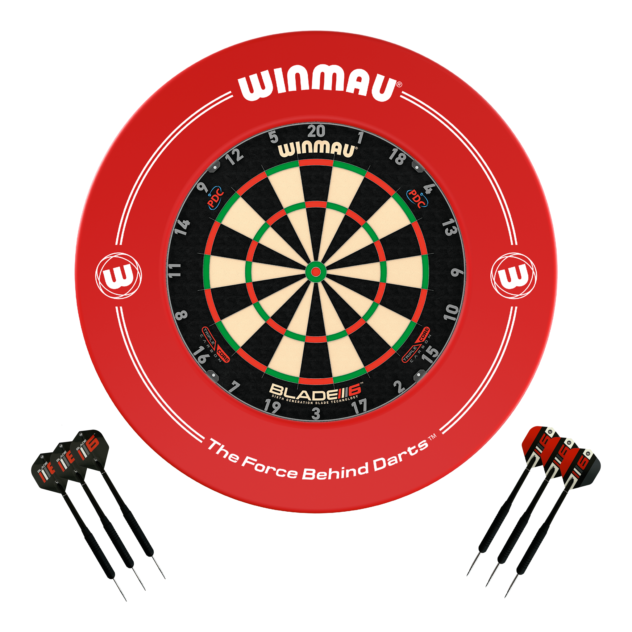 Blade 6 Dartboard, Surround & Darts - Complete Darts Set
