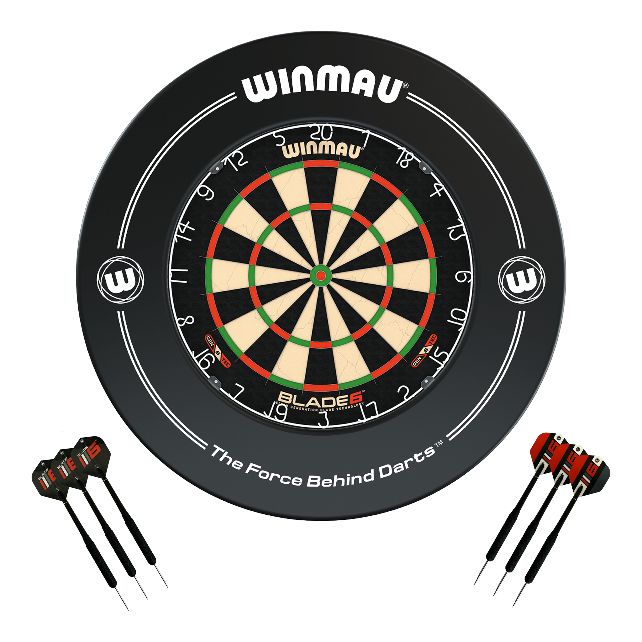 Blade 6 Dartboard, Surround & Darts - Complete Darts Set