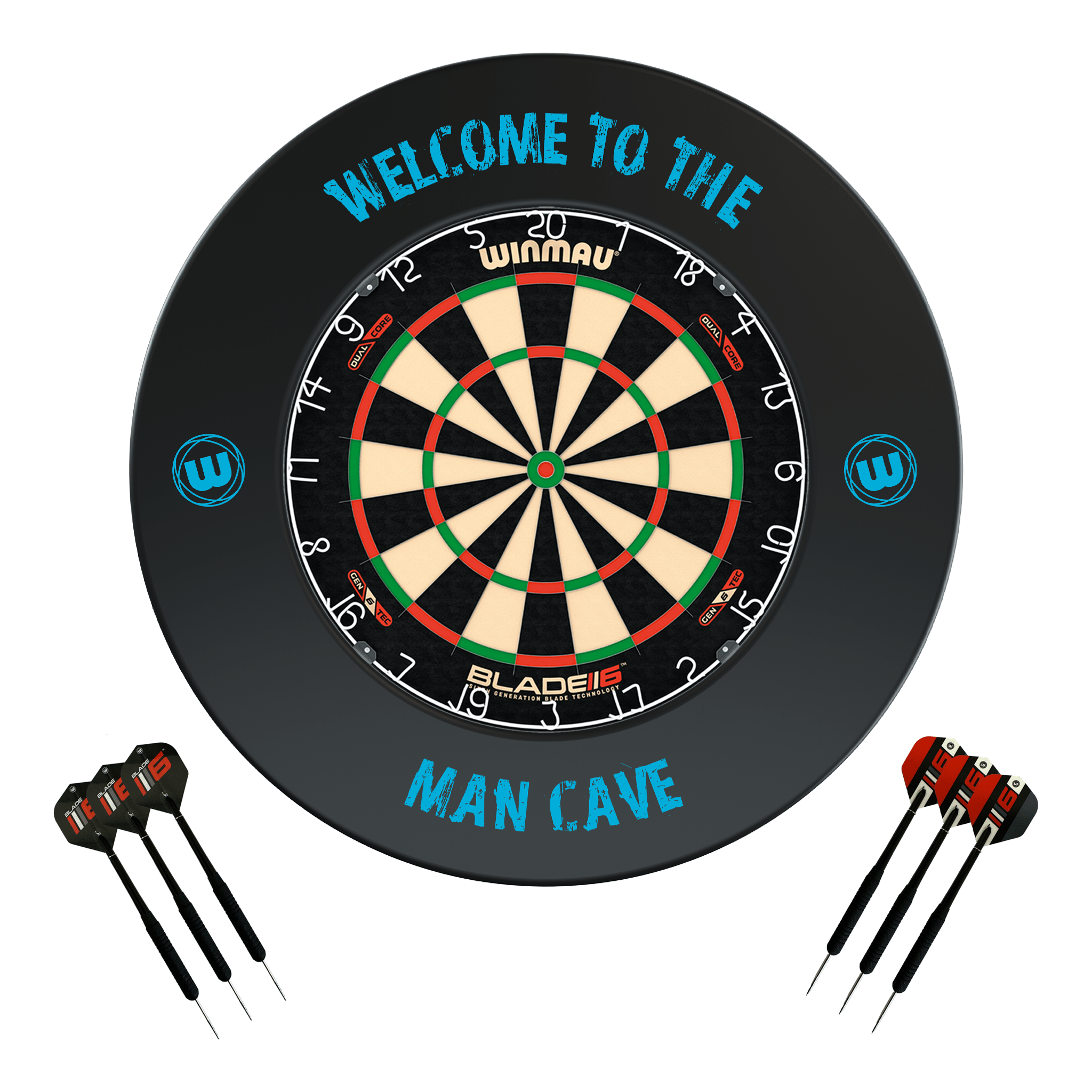 Blade 6 Dartboard, Surround & Darts - Complete Darts Set