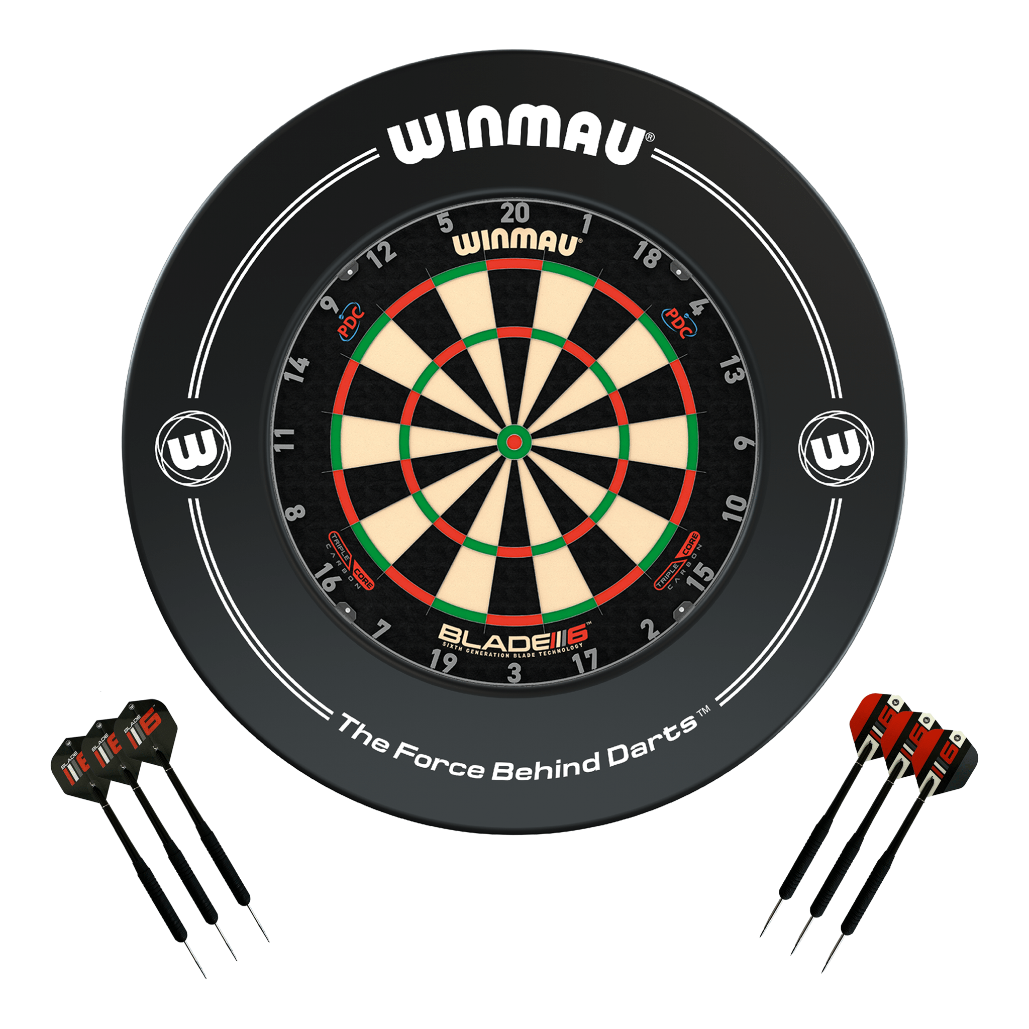 Blade 6 Dartboard, Surround & Darts - Complete Darts Set
