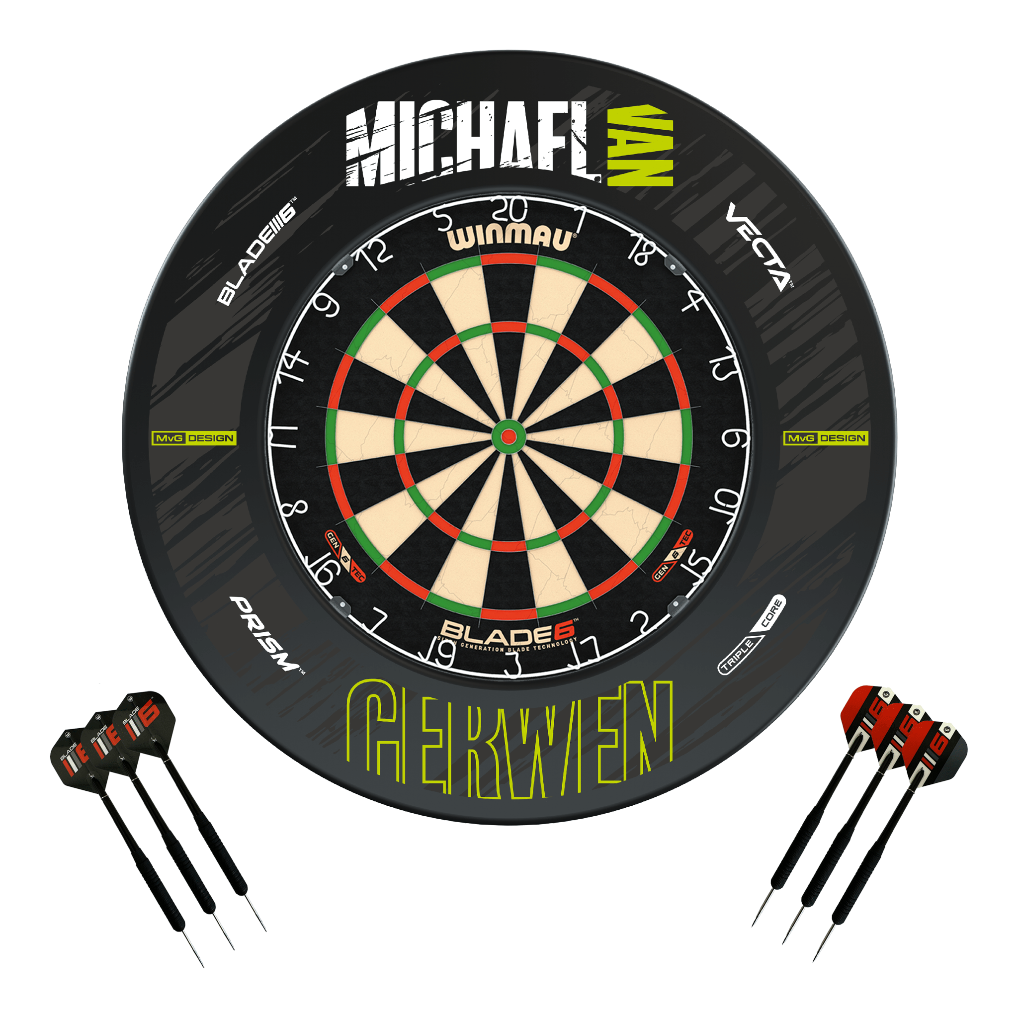 Blade 6 Dartboard, Surround & Darts - Complete Darts Set