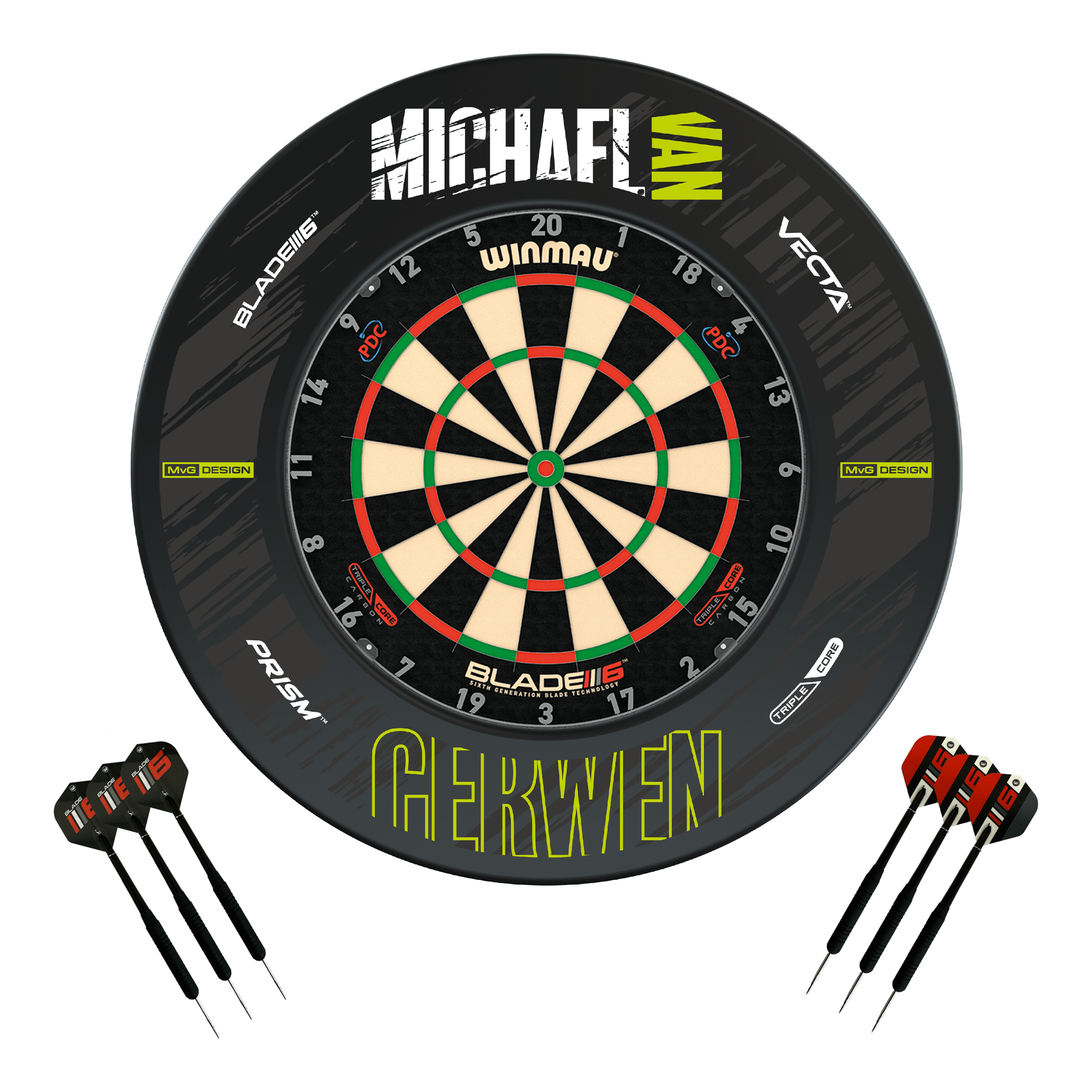 Blade 6 Dartboard, Surround & Darts - Complete Darts Set