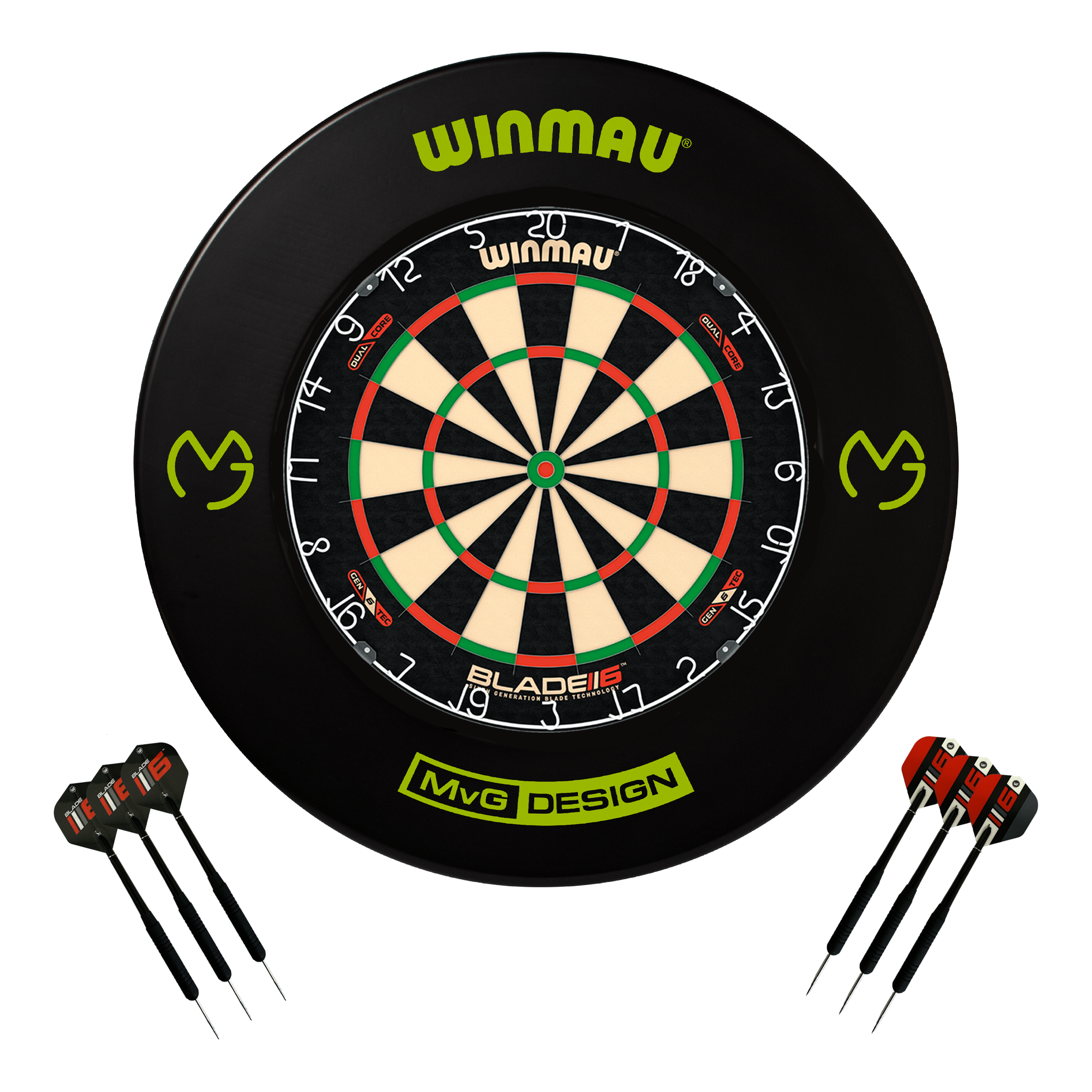 Blade 6 Dartboard, Surround & Darts - Complete Darts Set