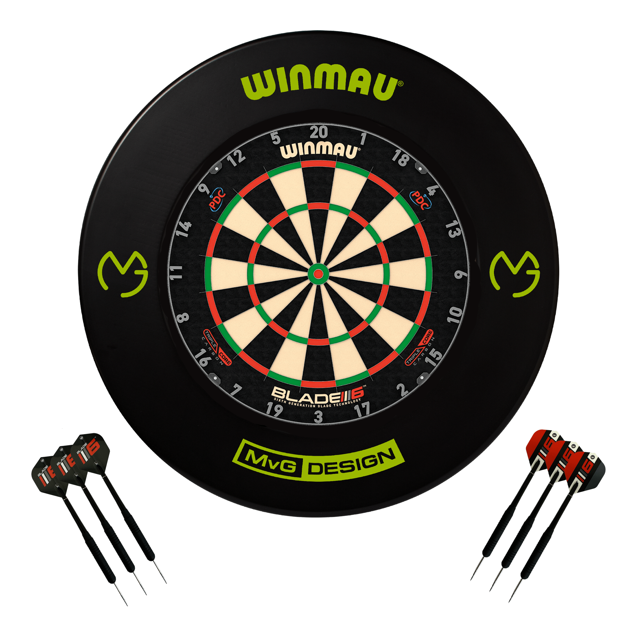 Blade 6 Dartboard, Surround & Darts - Complete Darts Set