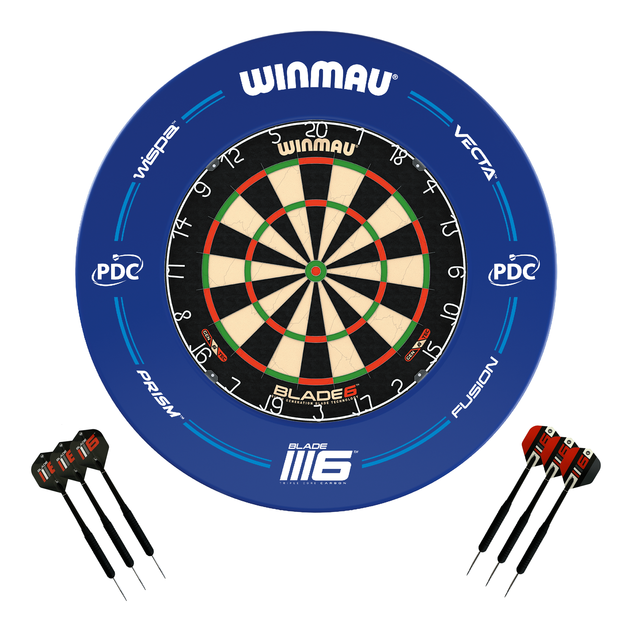 Blade 6 Dartboard, Surround & Darts - Complete Darts Set