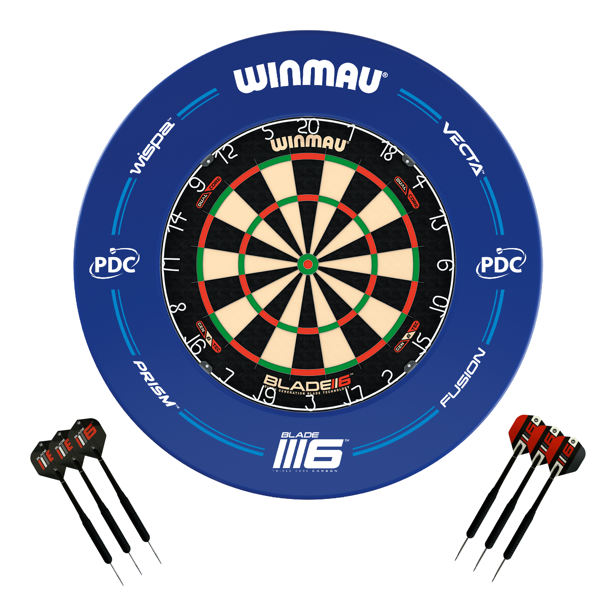Blade 6 Dartboard, Surround & Darts - Complete Darts Set