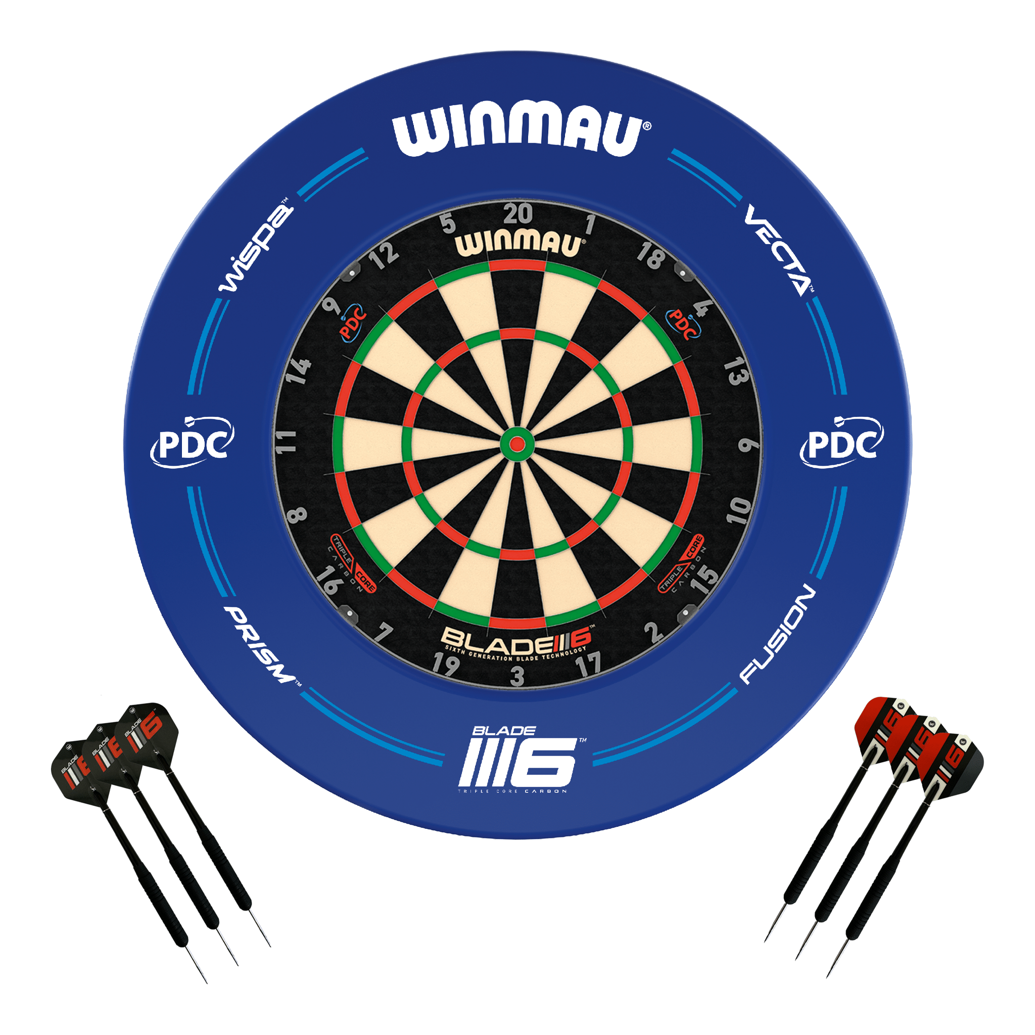 Blade 6 Dartboard, Surround & Darts - Complete Darts Set