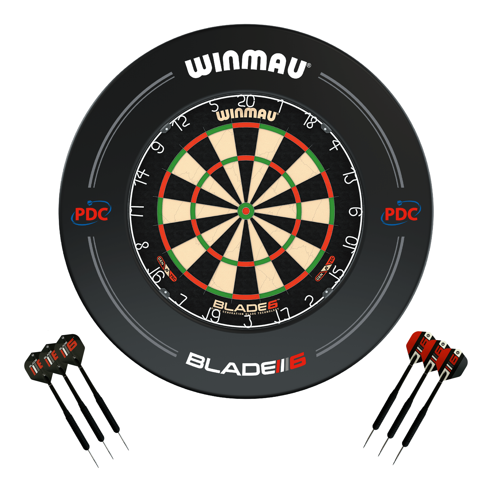 Blade 6 Dartboard, Surround & Darts - Complete Darts Set