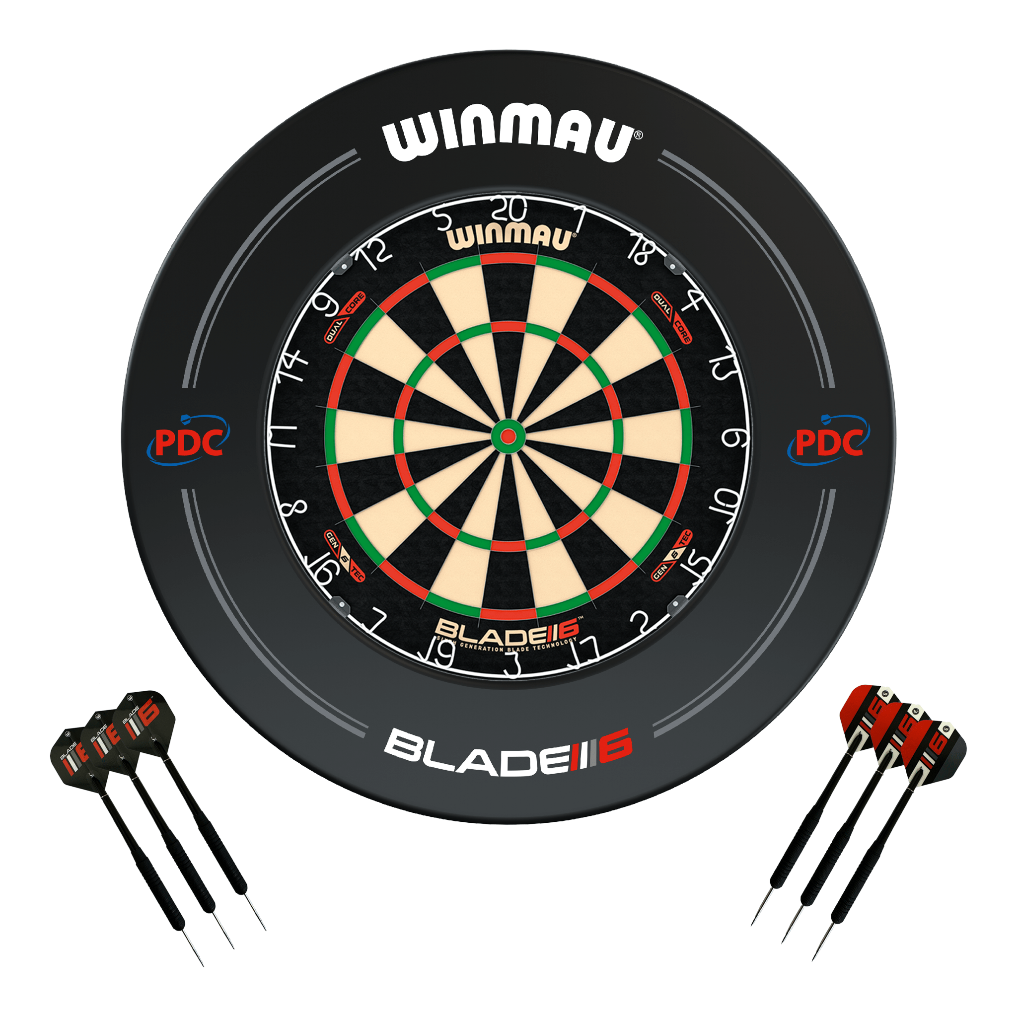 Blade 6 Dartboard, Surround & Darts - Complete Darts Set