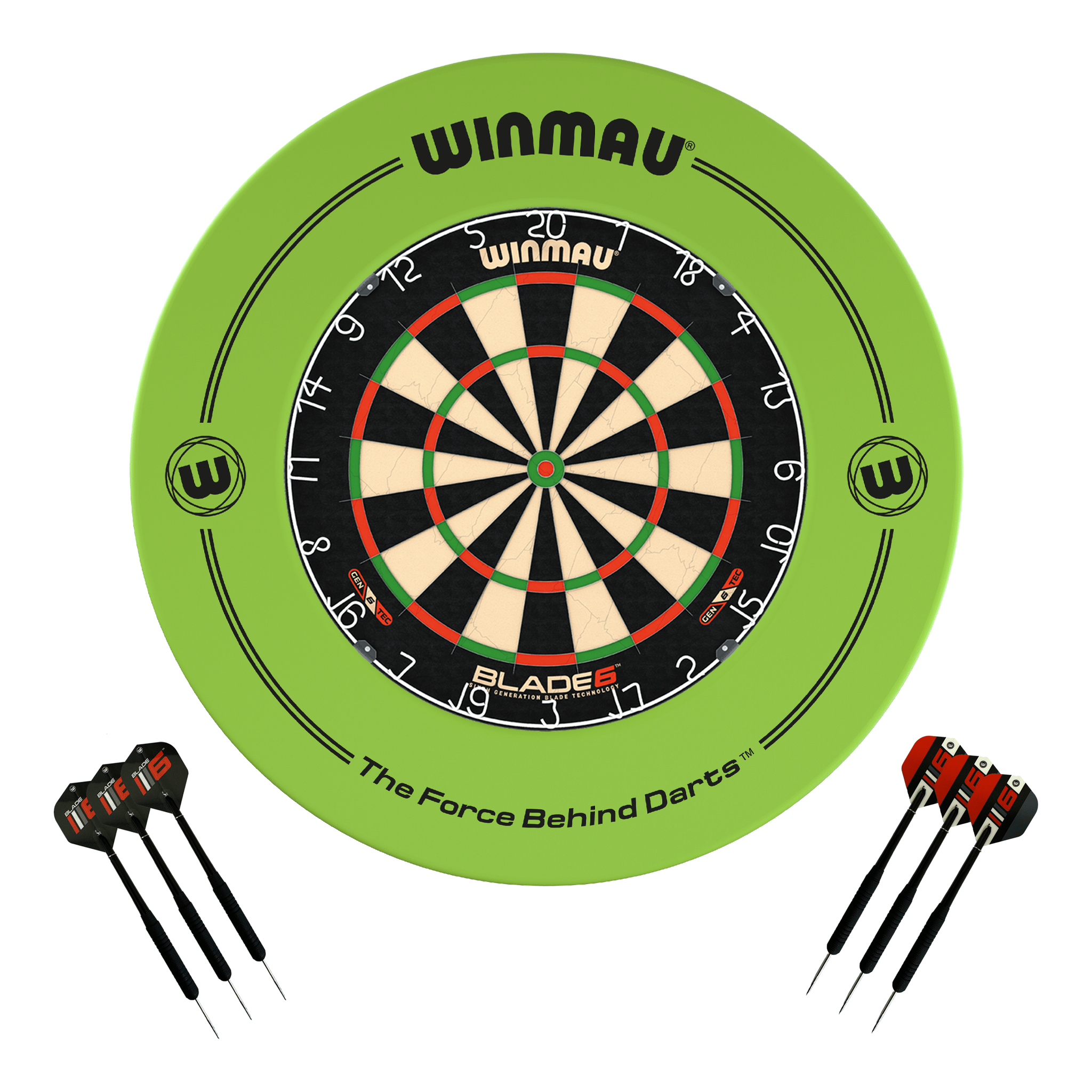 Blade 6 Dartboard, Surround & Darts - Complete Darts Set