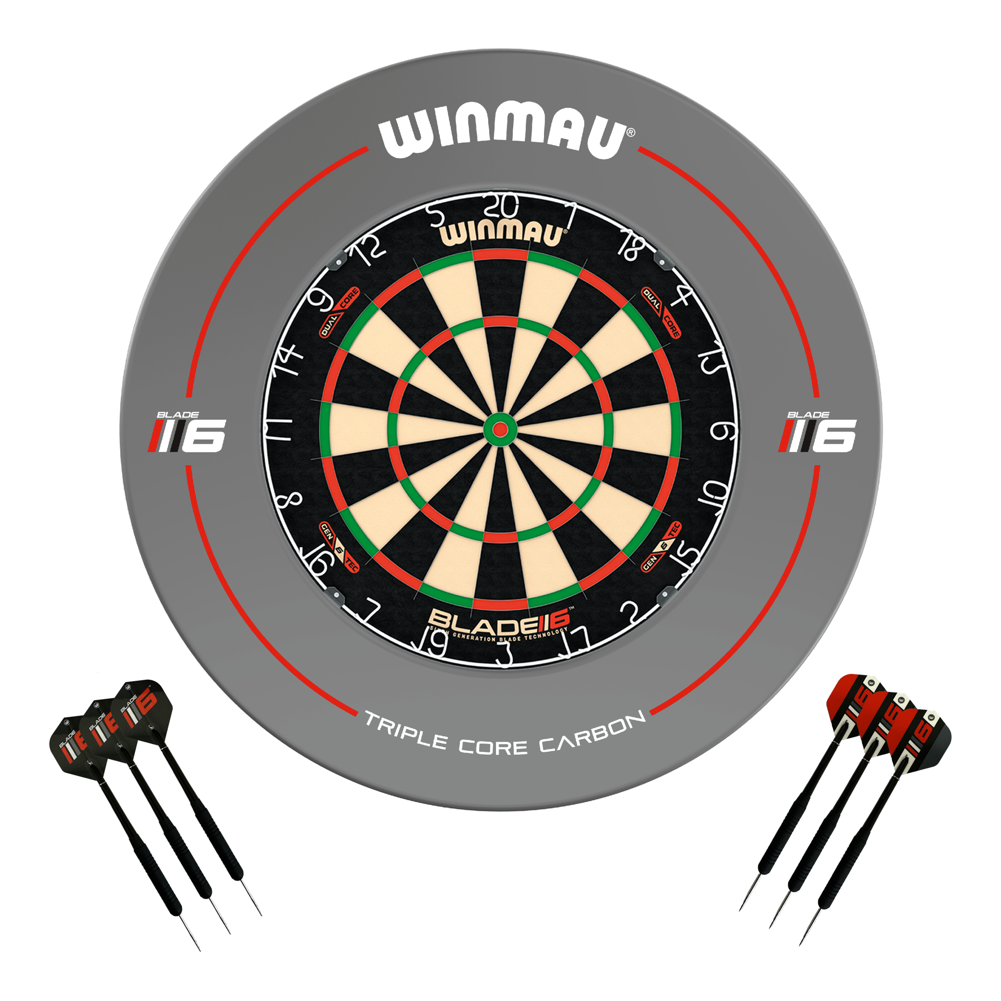 Blade 6 Dartboard, Surround & Darts - Complete Darts Set