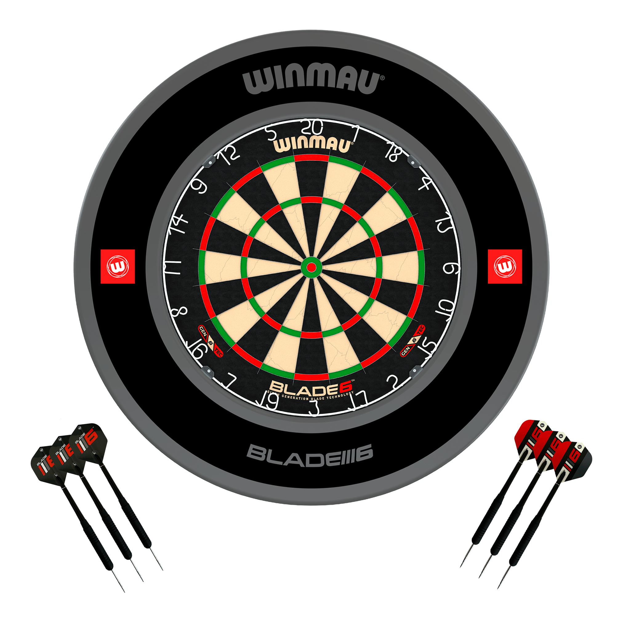 Blade 6 Dartboard, Surround & Darts - Complete Darts Set