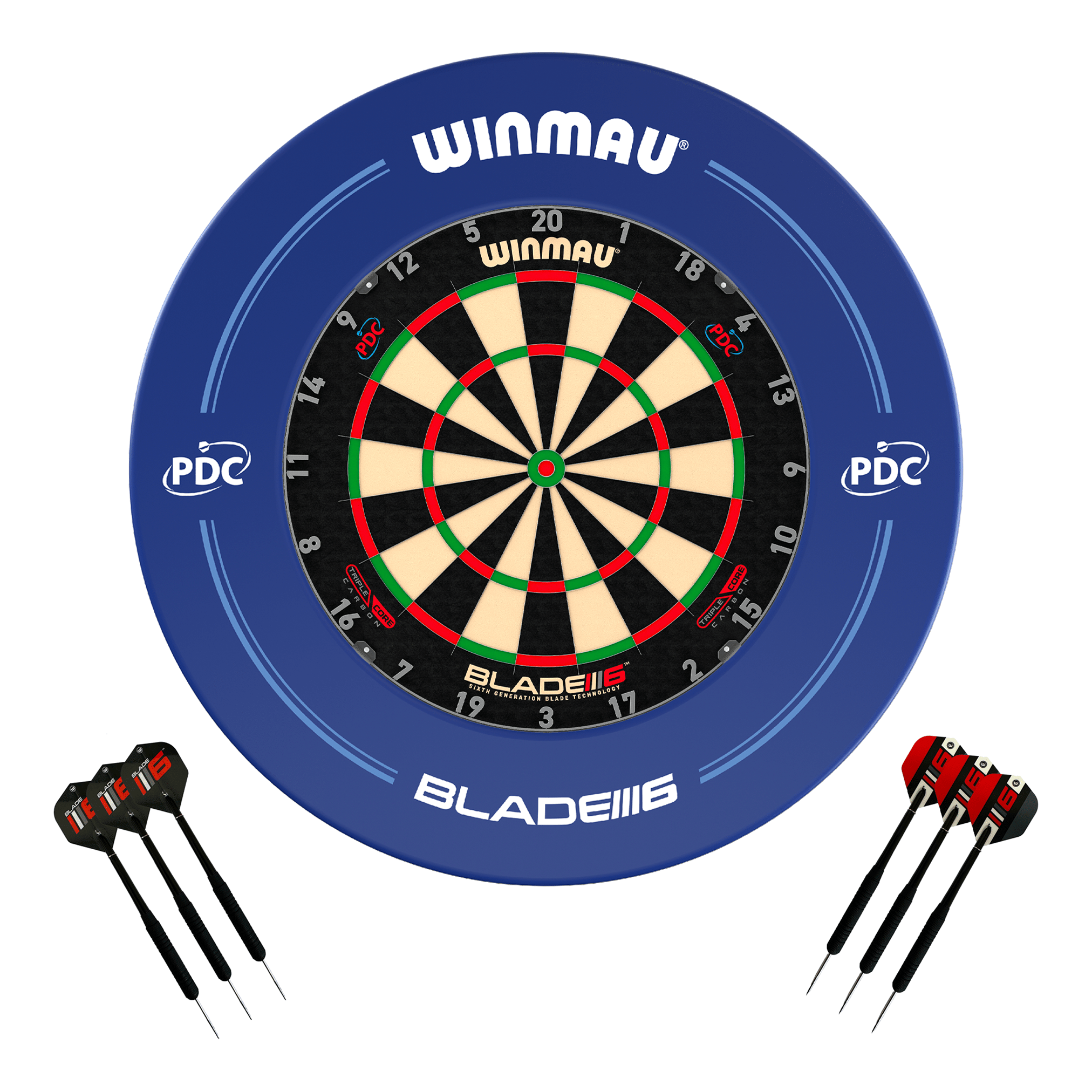 Blade 6 Dartboard, Surround & Darts - Complete Darts Set
