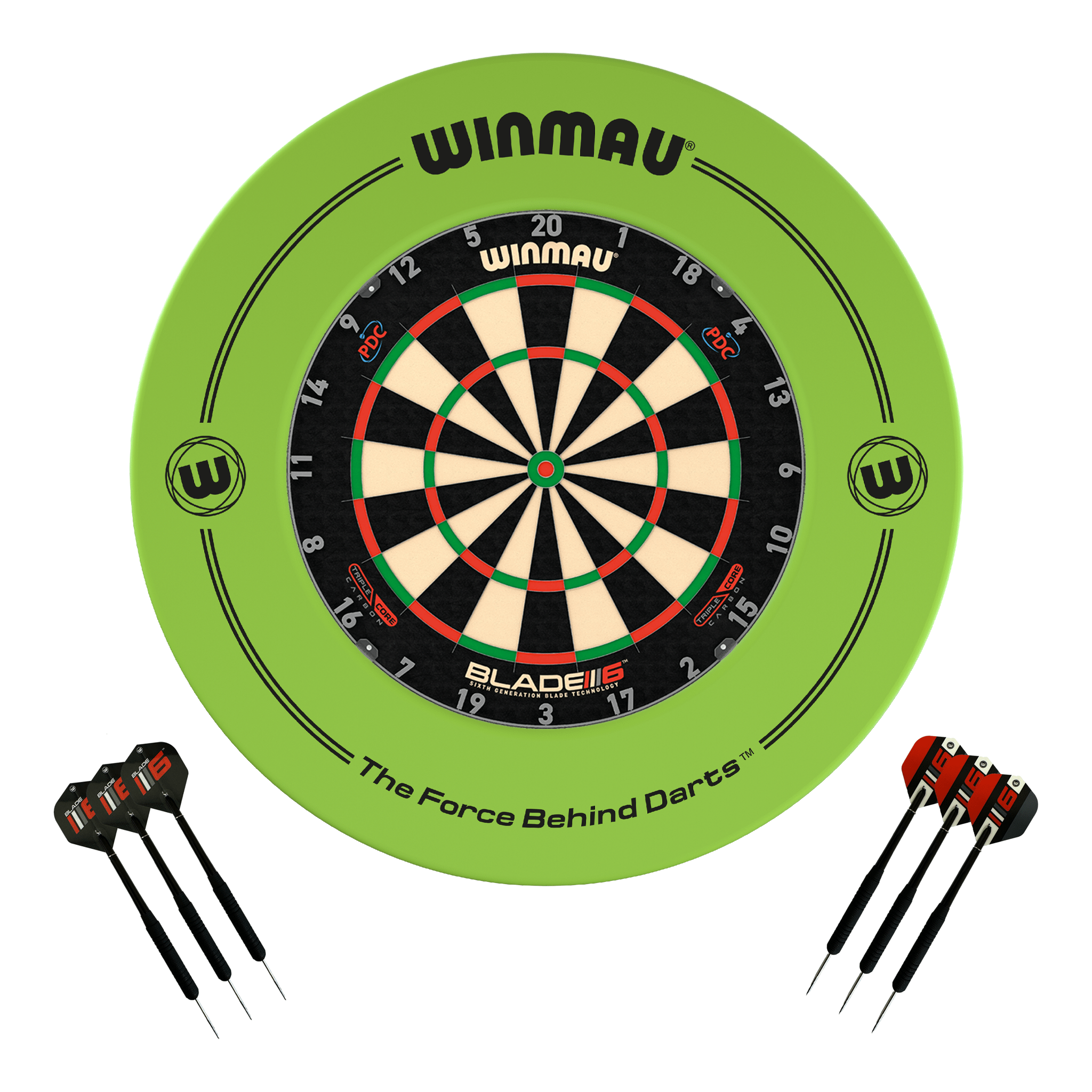 Blade 6 Dartboard, Surround & Darts - Complete Darts Set