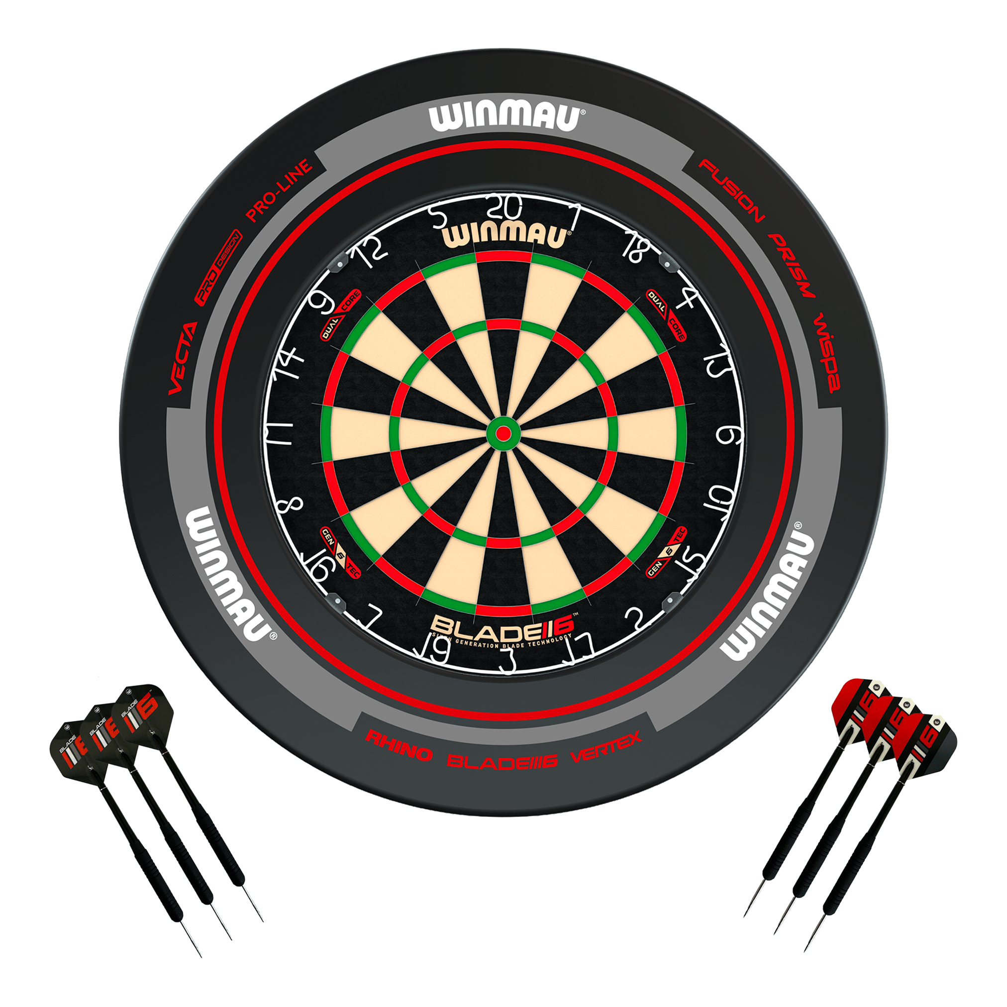 Blade 6 Dartboard, Surround & Darts - Complete Darts Set