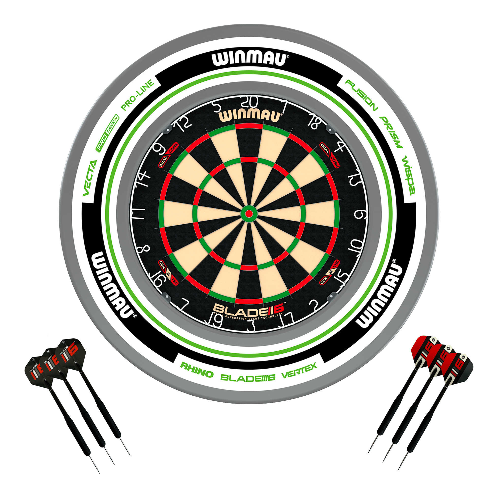 Blade 6 Dartboard, Surround & Darts - Complete Darts Set