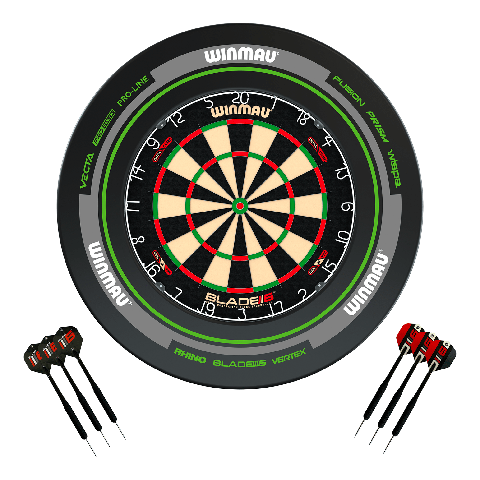 Blade 6 Dartboard, Surround & Darts - Complete Darts Set