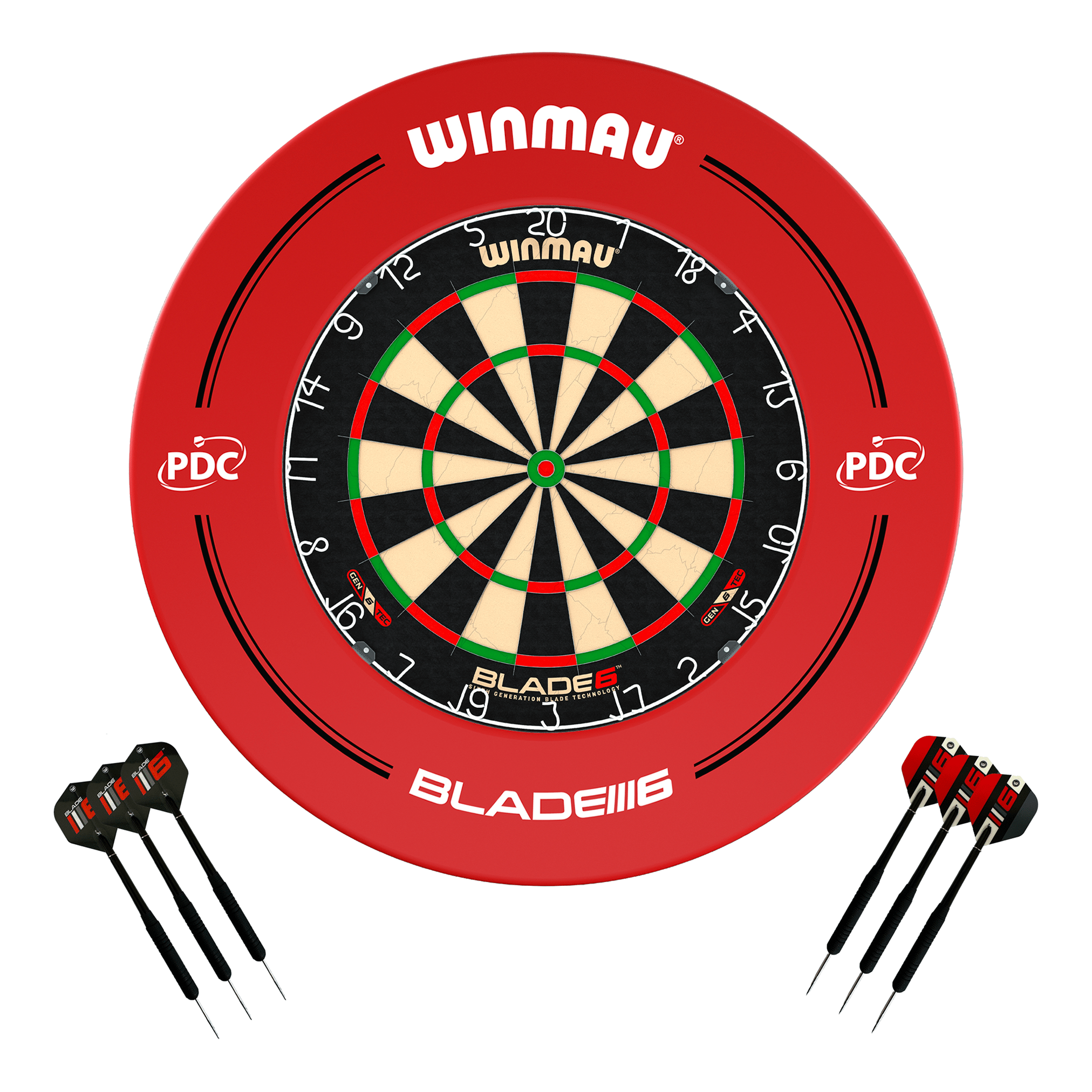 Blade 6 Dartboard, Surround & Darts - Complete Darts Set