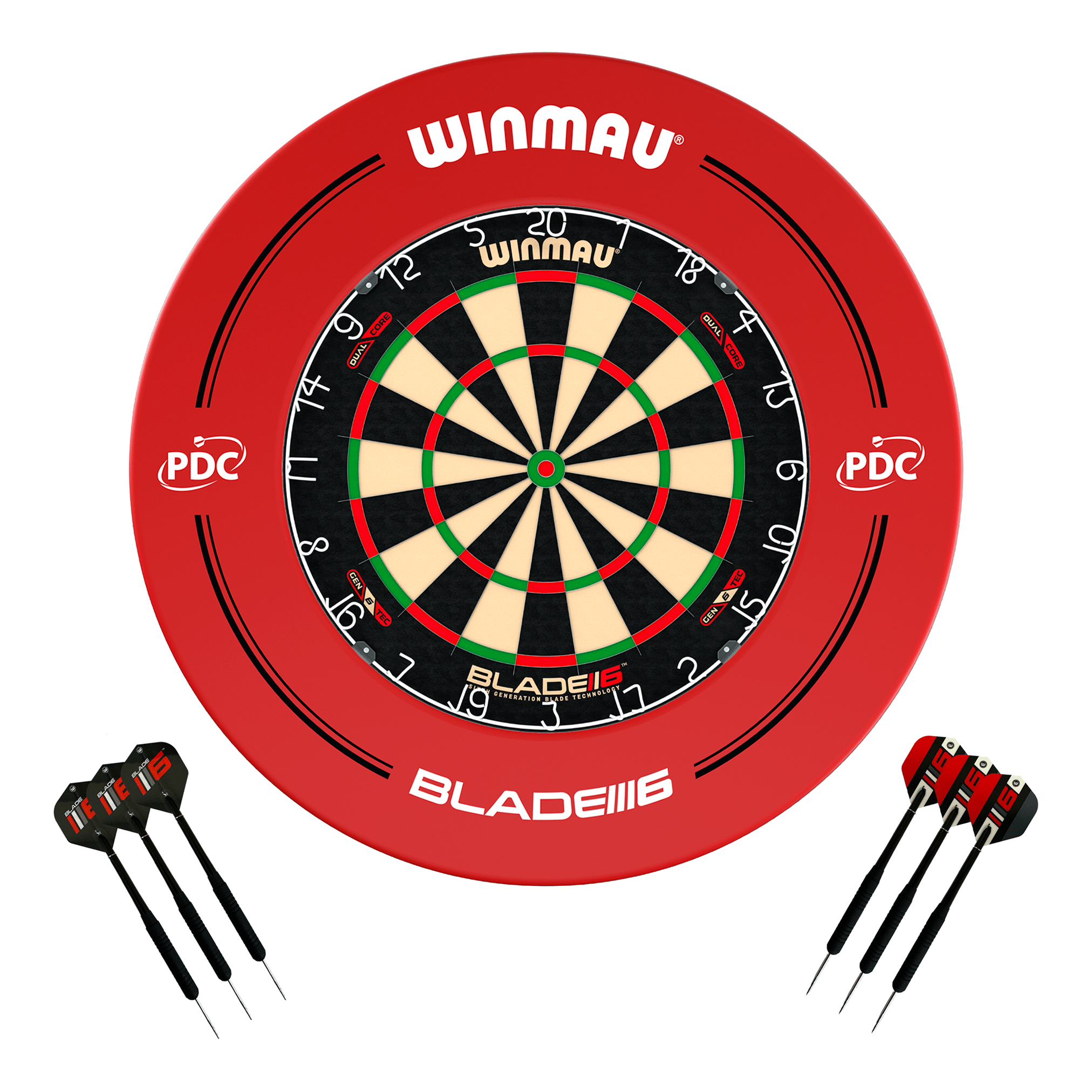Blade 6 Dartboard, Surround & Darts - Complete Darts Set