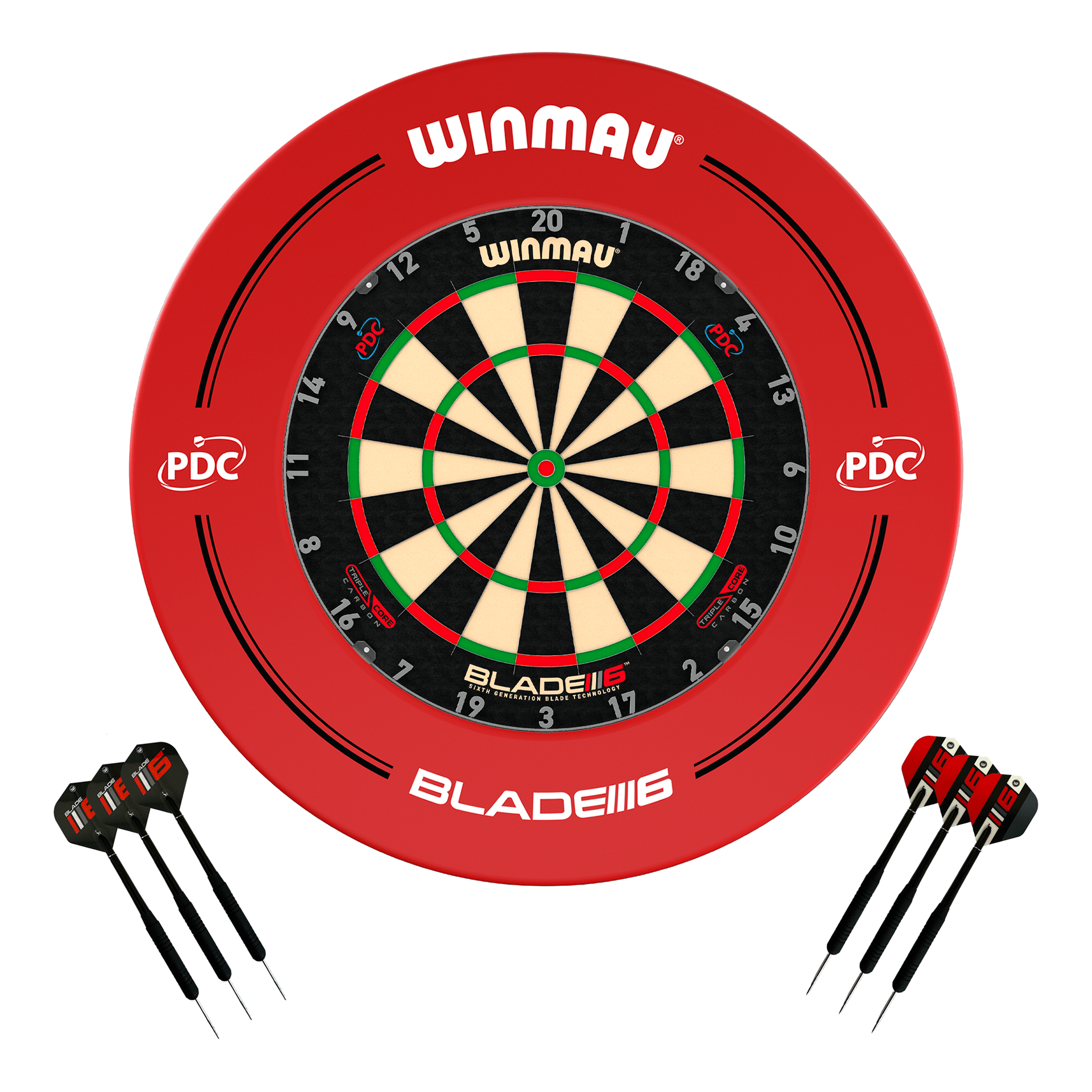 Blade 6 Dartboard, Surround & Darts - Complete Darts Set