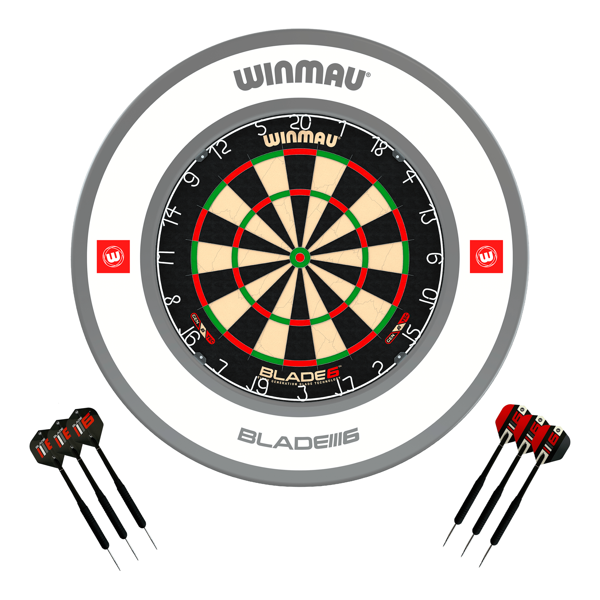 Blade 6 Dartboard, Surround & Darts - Complete Darts Set