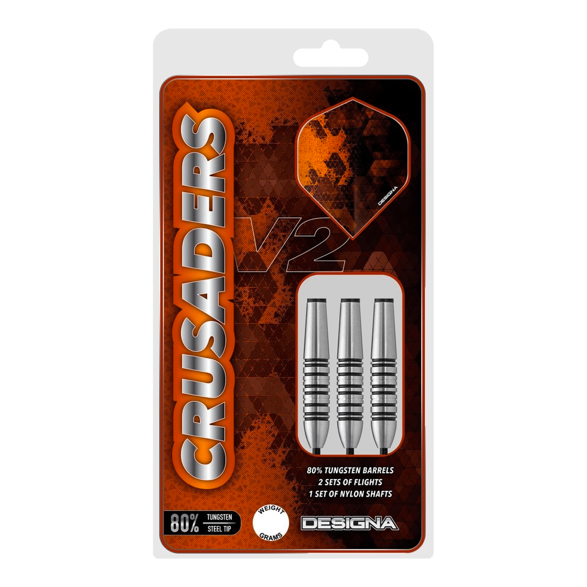 Crusader V2 M5 - 80% Tungsten Steel Tip Darts