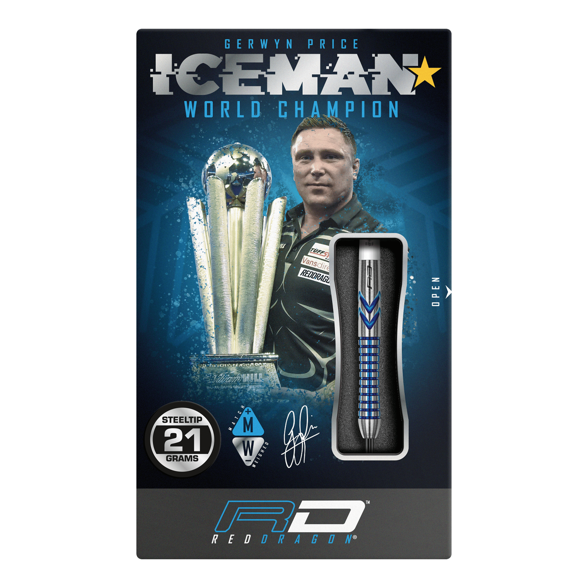 Gerwyn Price Iceman Contour - 90% Tungsten Steel Tip Darts