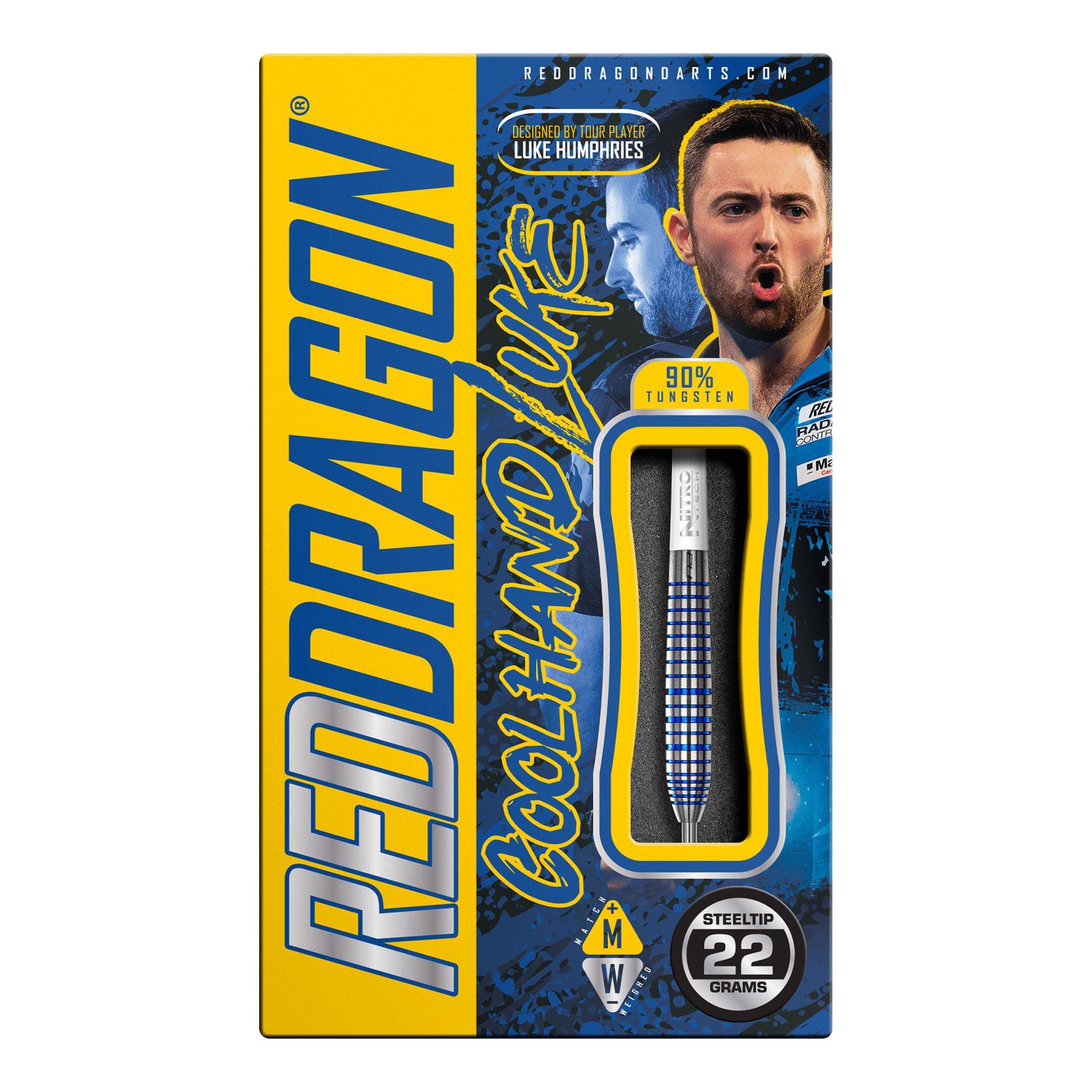 Luke Humphries TX3 Cool Blue - 90% Tungsten Steel Tip Darts