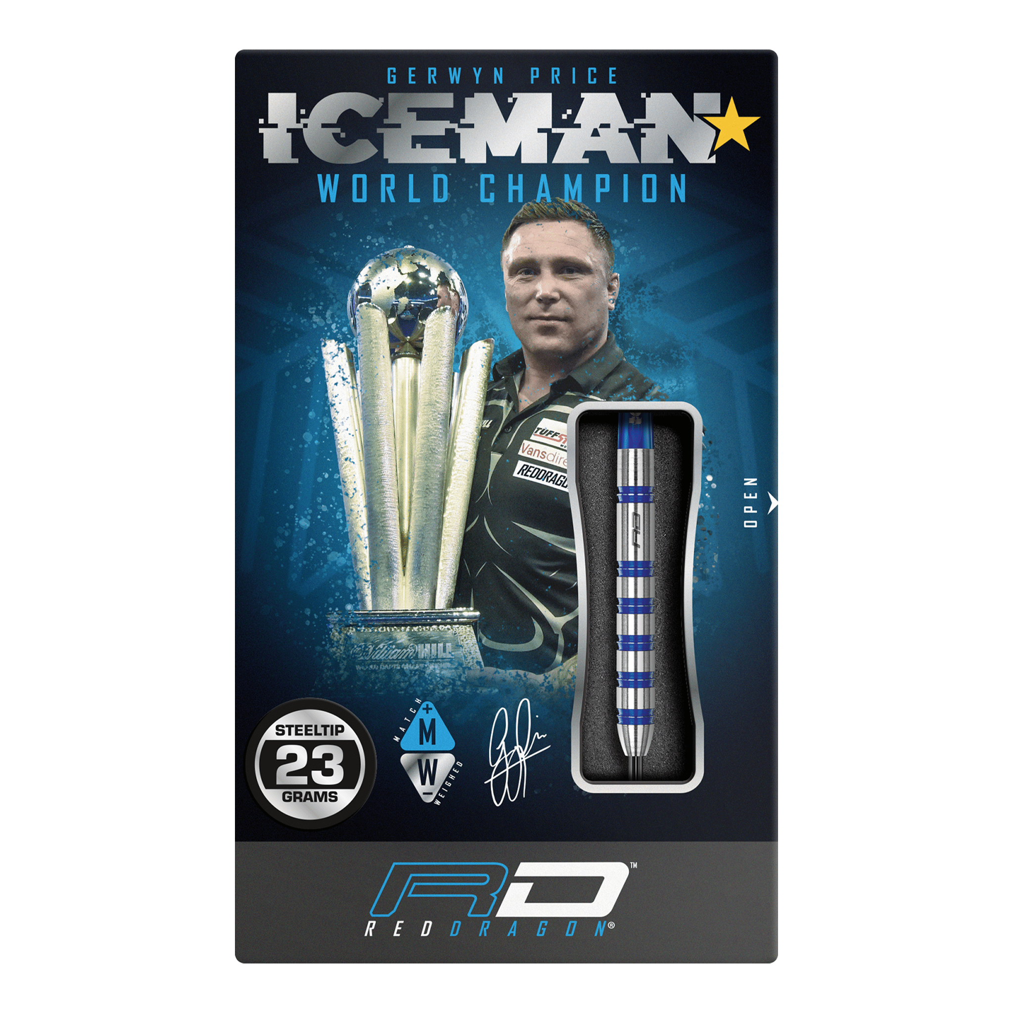 Gerwyn Price Iceman Challenger - 85% Tungsten Steel Tip Darts