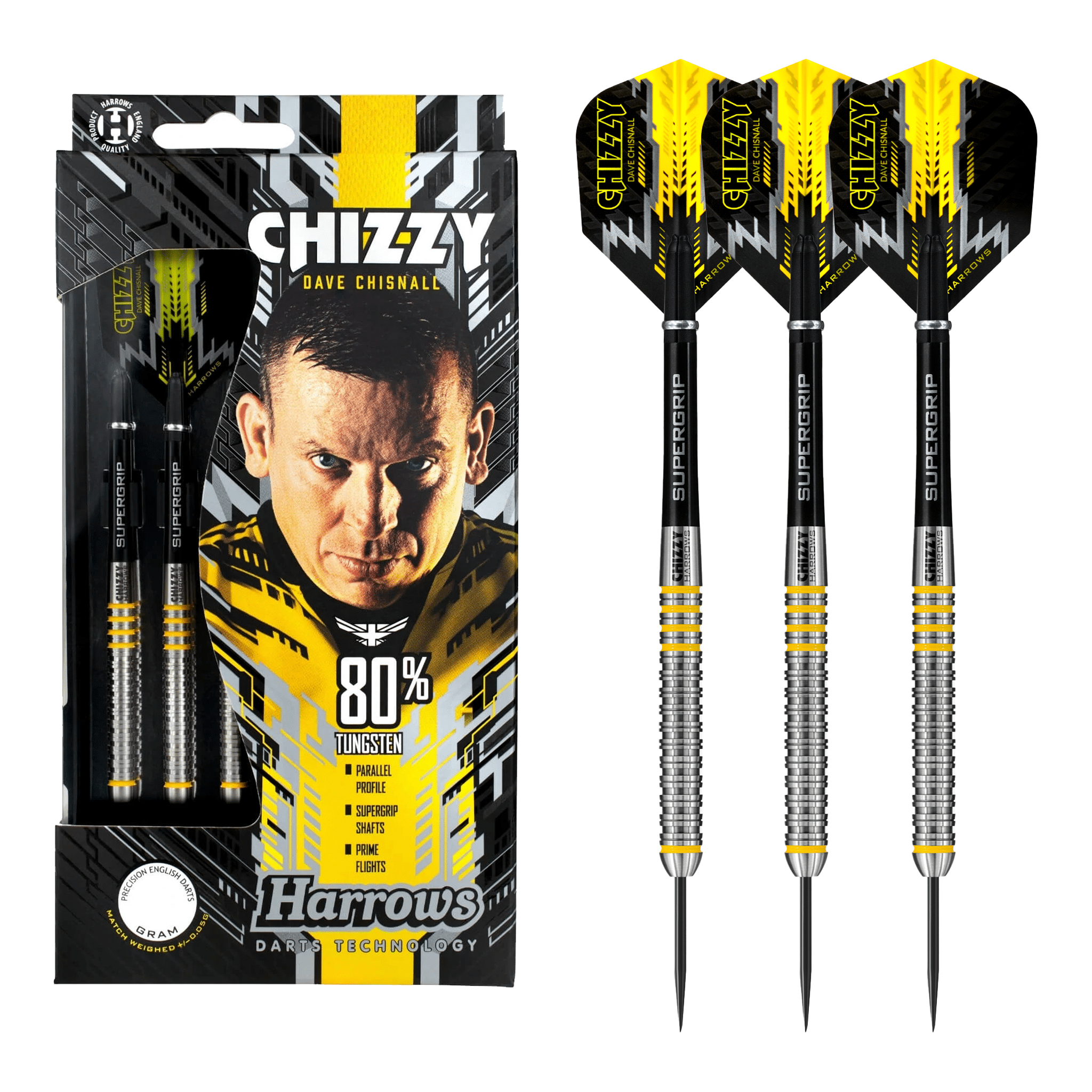Dave Chisnall Chizzy - 80% Tungsten Steel Tip Darts