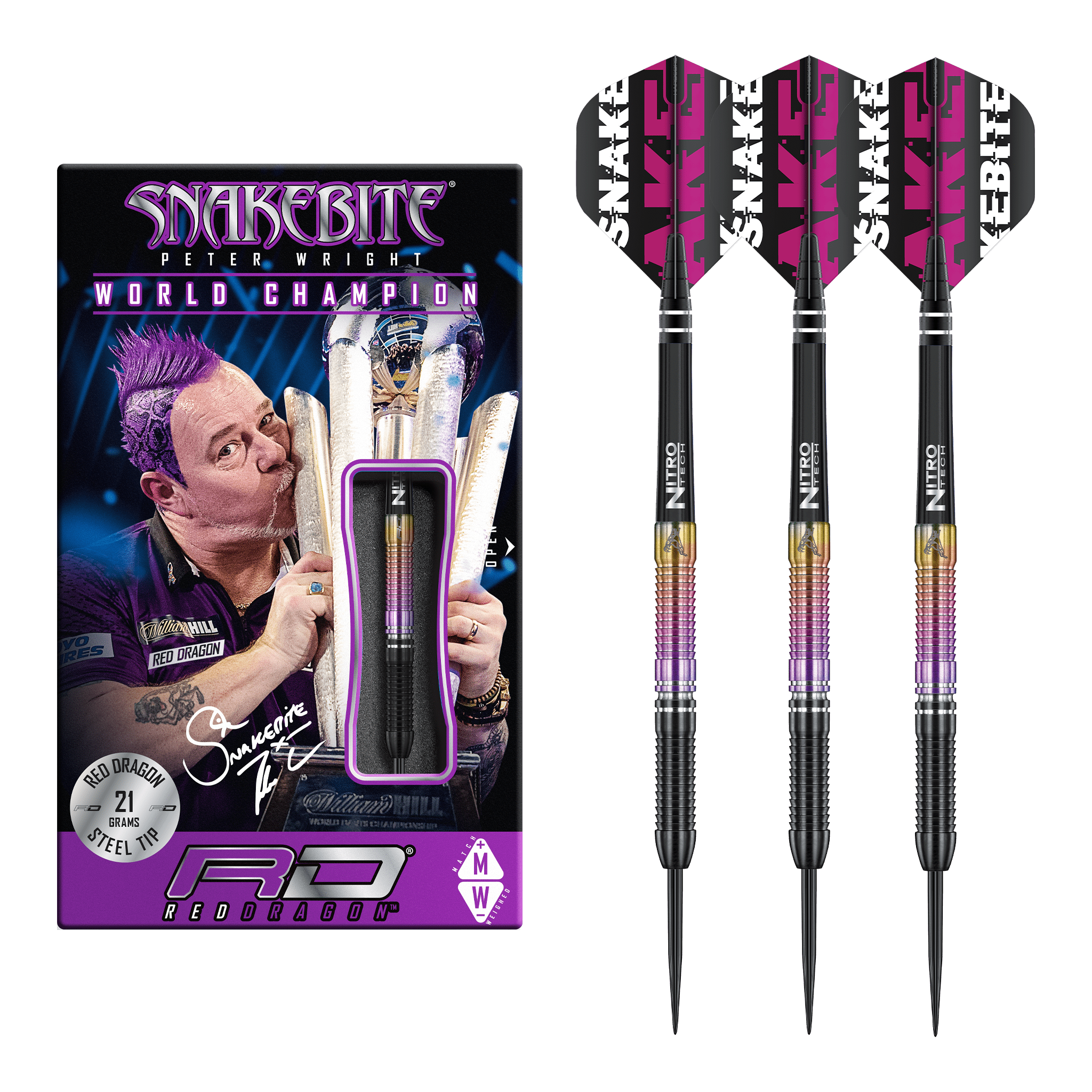 Peter Wright World Champion 2020 Edition - 90% Tungsten Steel Tip Darts