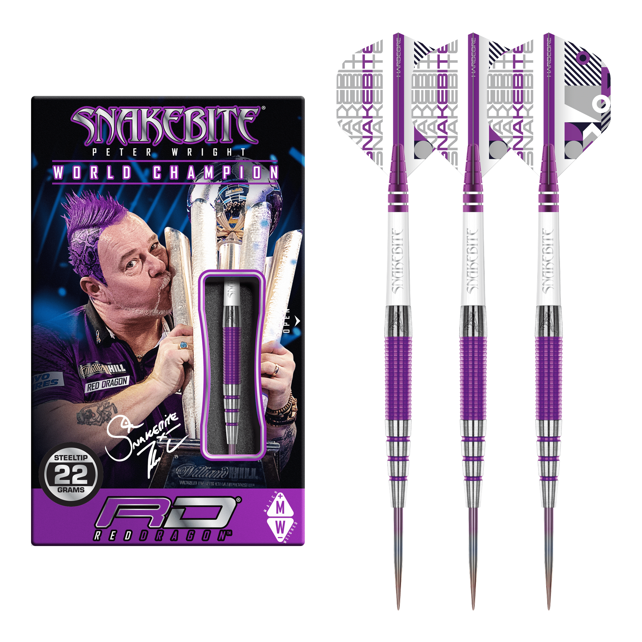 Peter Wright PL15 Medusa - 90% Tungsten Steel Tip Darts