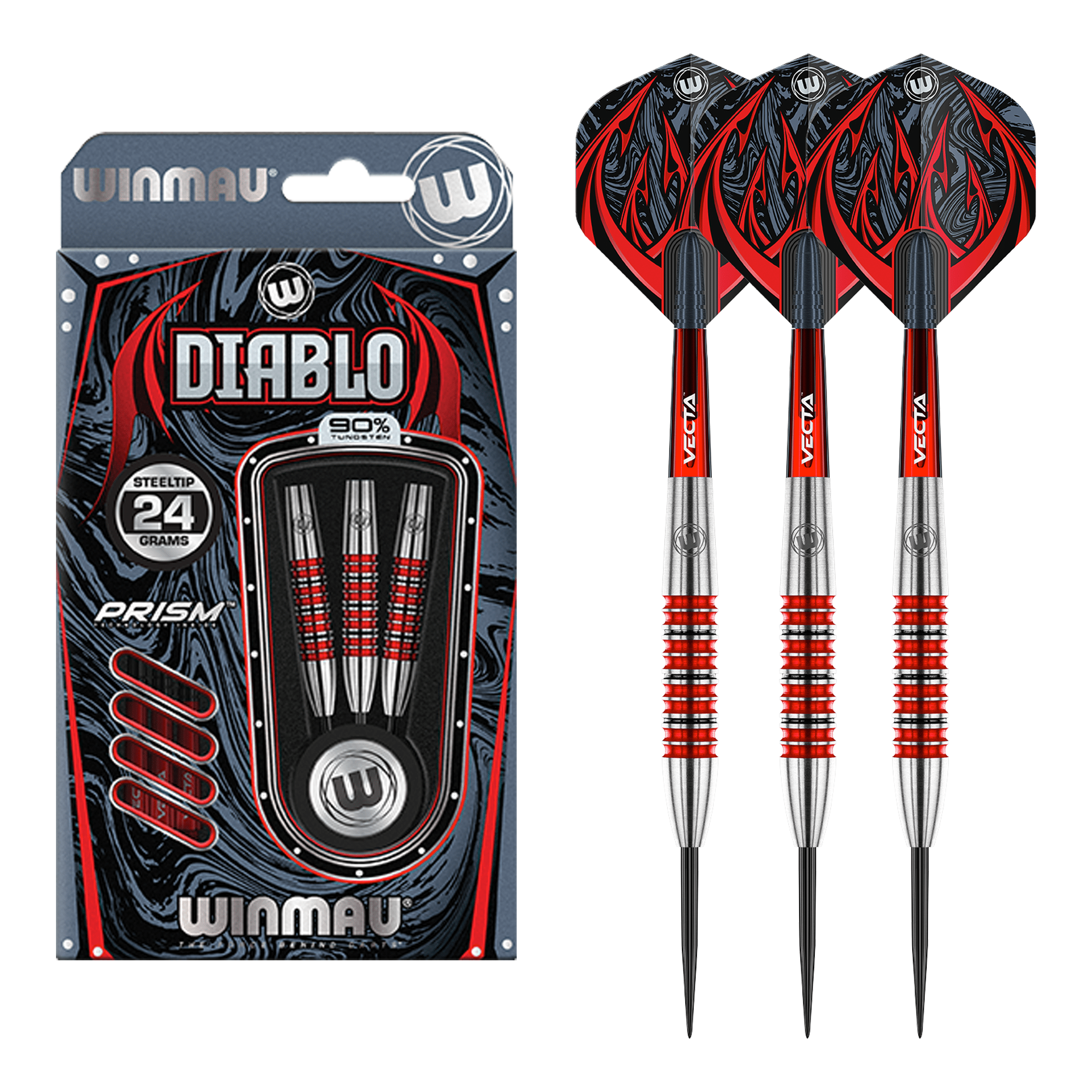 Diablo Torpedo Barrel - 90% Tungsten Steel Tip Darts