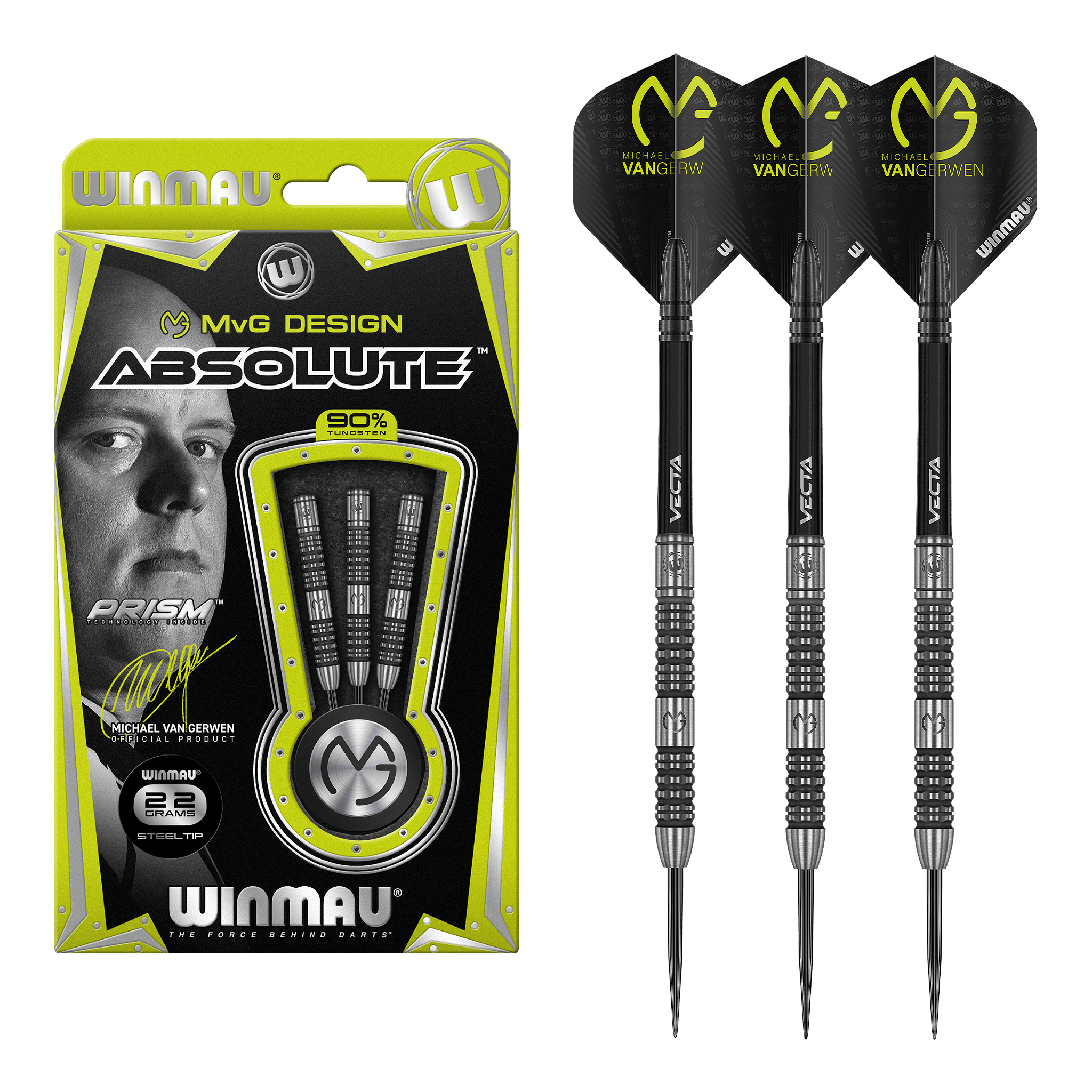 MVG Absolute - 90% Tungsten Steel Tip Darts