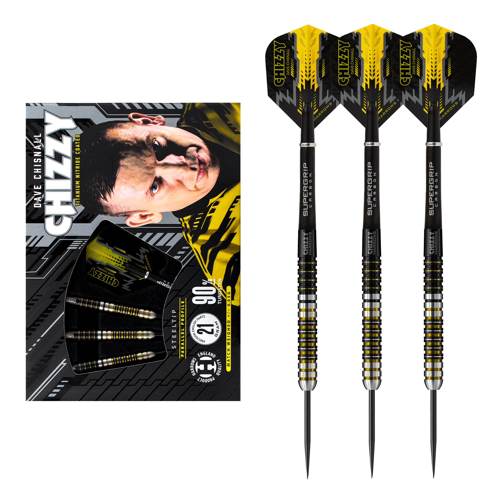 Dave Chisnall Chizzy - 90% Tungsten Steel Tip Darts