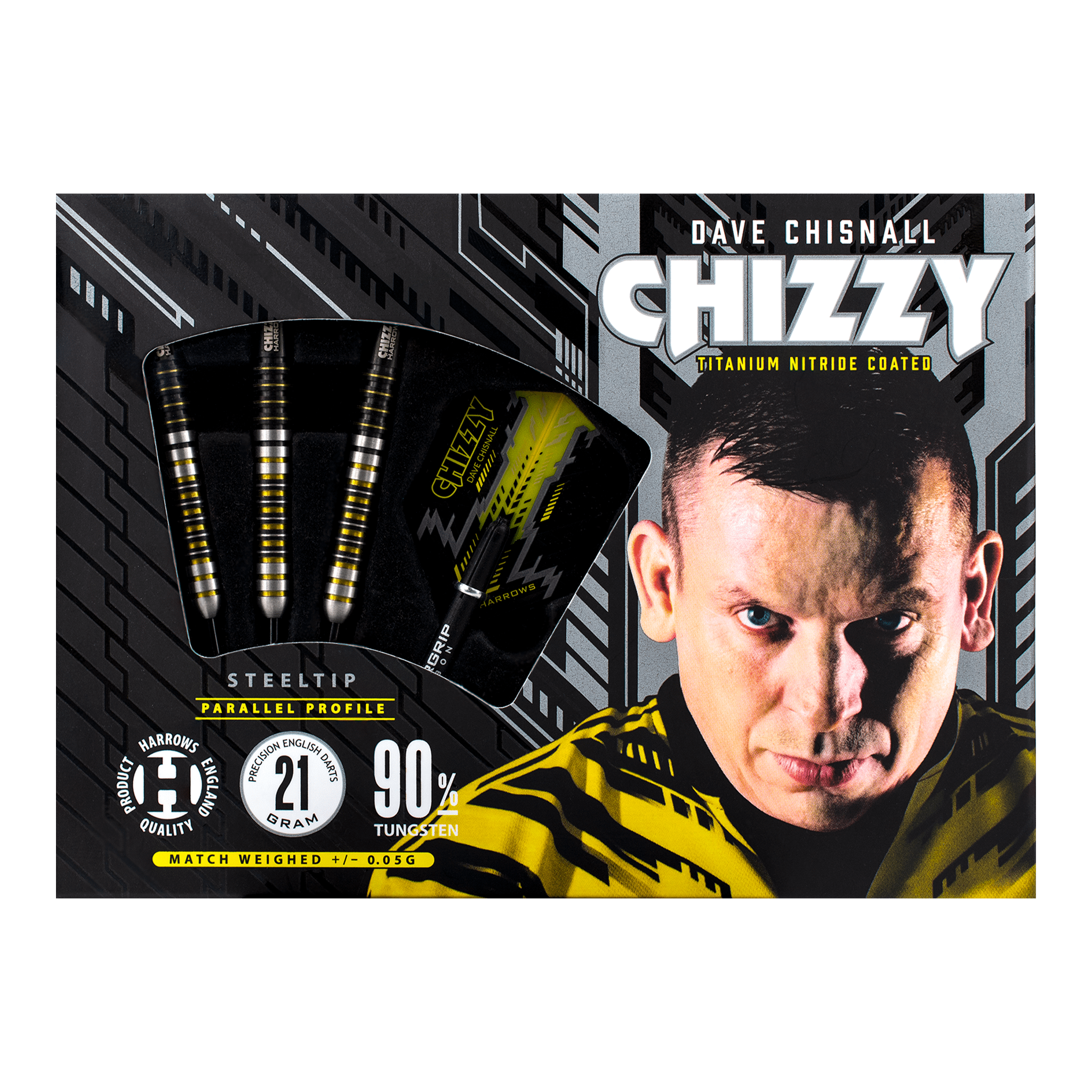 Dave Chisnall Chizzy - 90% Tungsten Steel Tip Darts
