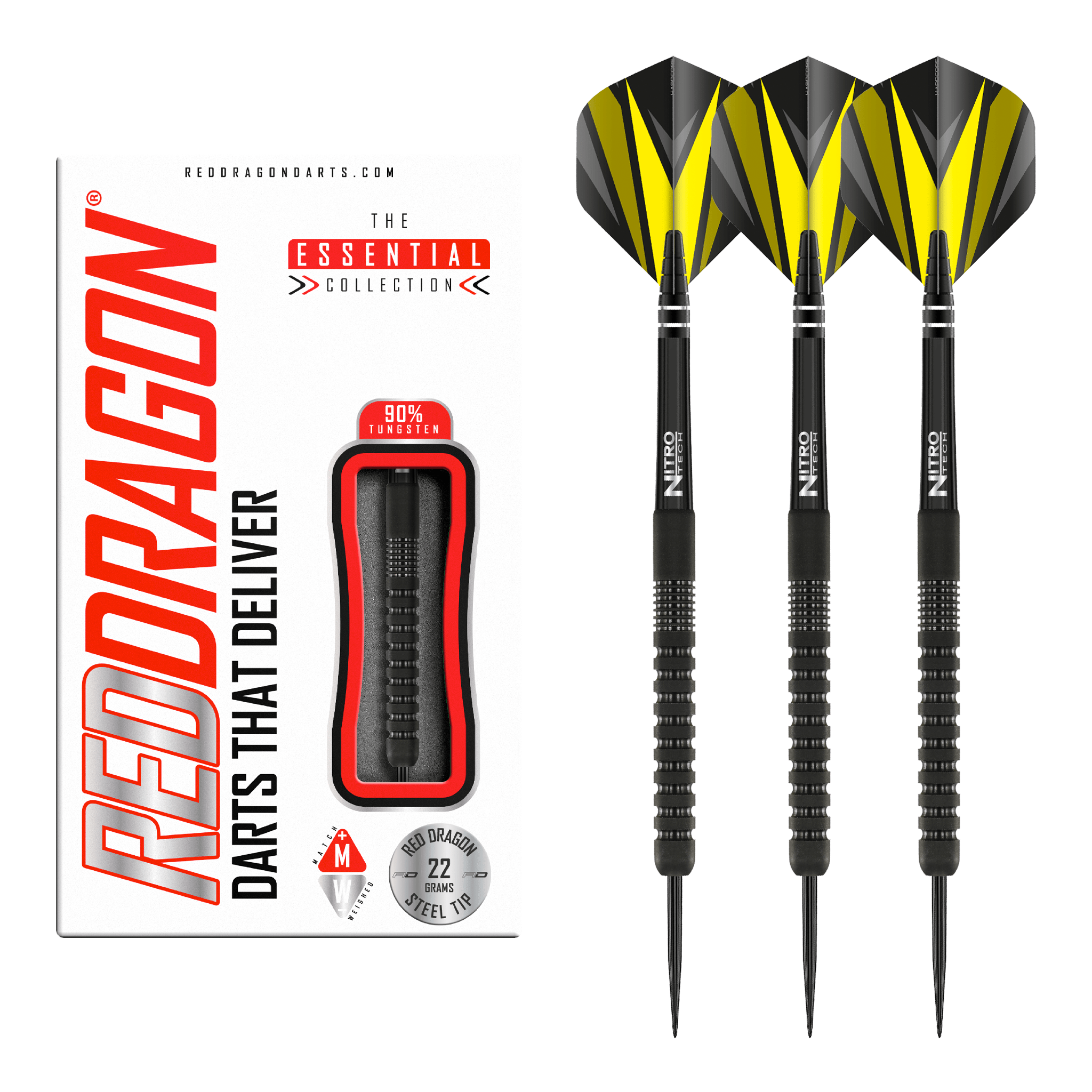 Phantom Parallel Barrel- 90% Tungsten Steel Tip Darts