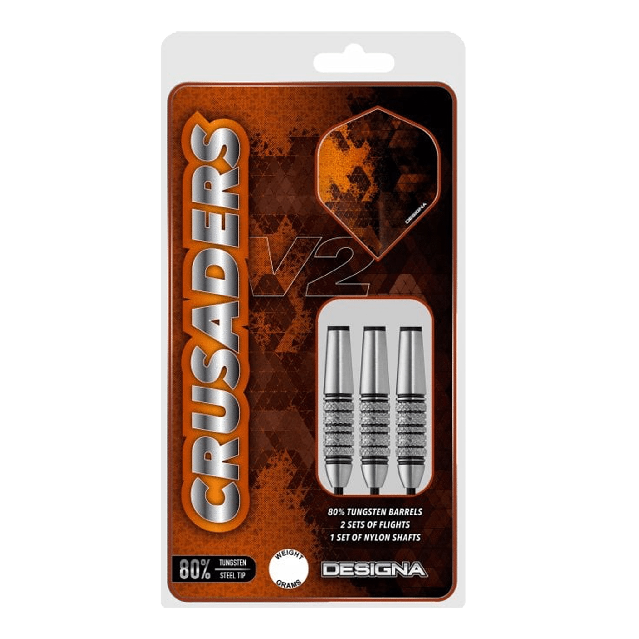 Crusader V2 M4 - 80% Tungsten Steel Tip Darts
