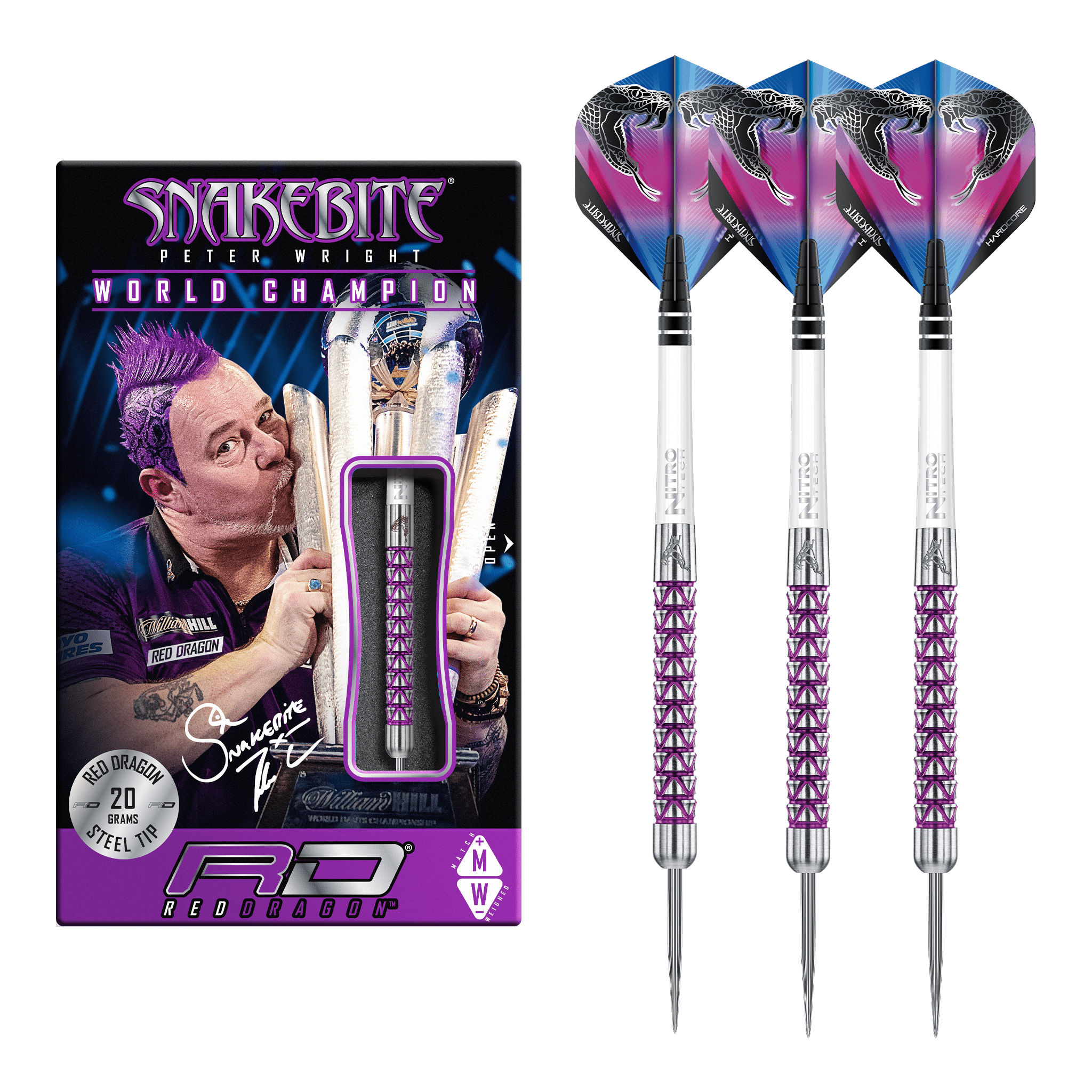 Peter Wright Vyper - 90% Tungsten Steel Tip Darts